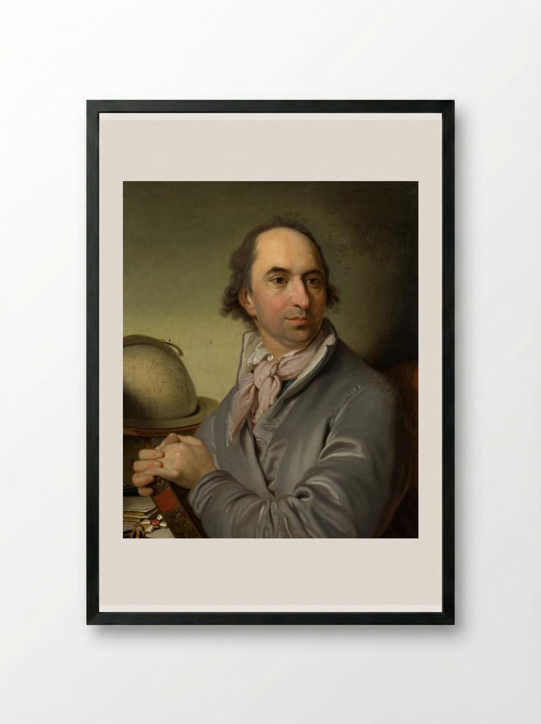 Portrait of Alexander Semenovitsch Chvostov - Vladimir Borovikovsky - Framed Print Black