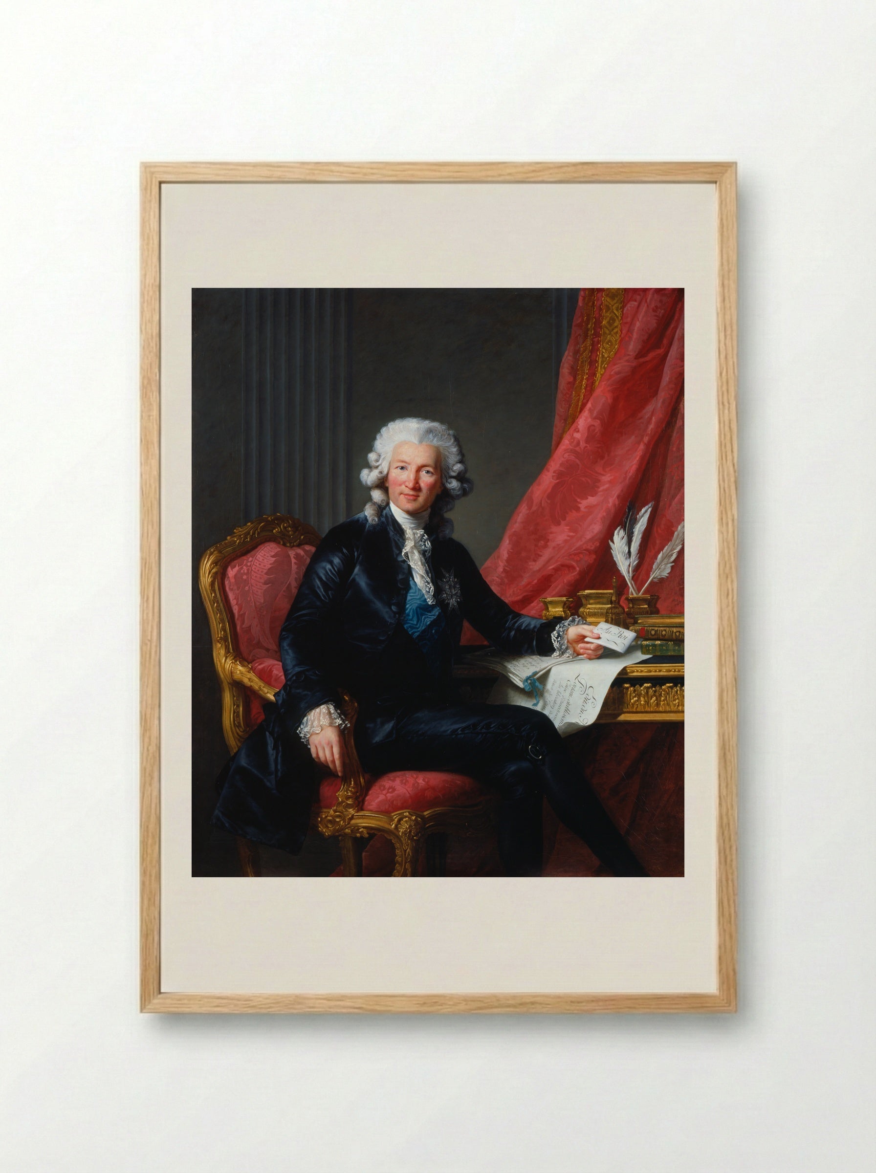 Portrait of Alexandre Charles Emmanuel de Crussol-Florensac - Elisabeth Louise Vigée Le Brun - Framed Print Wood