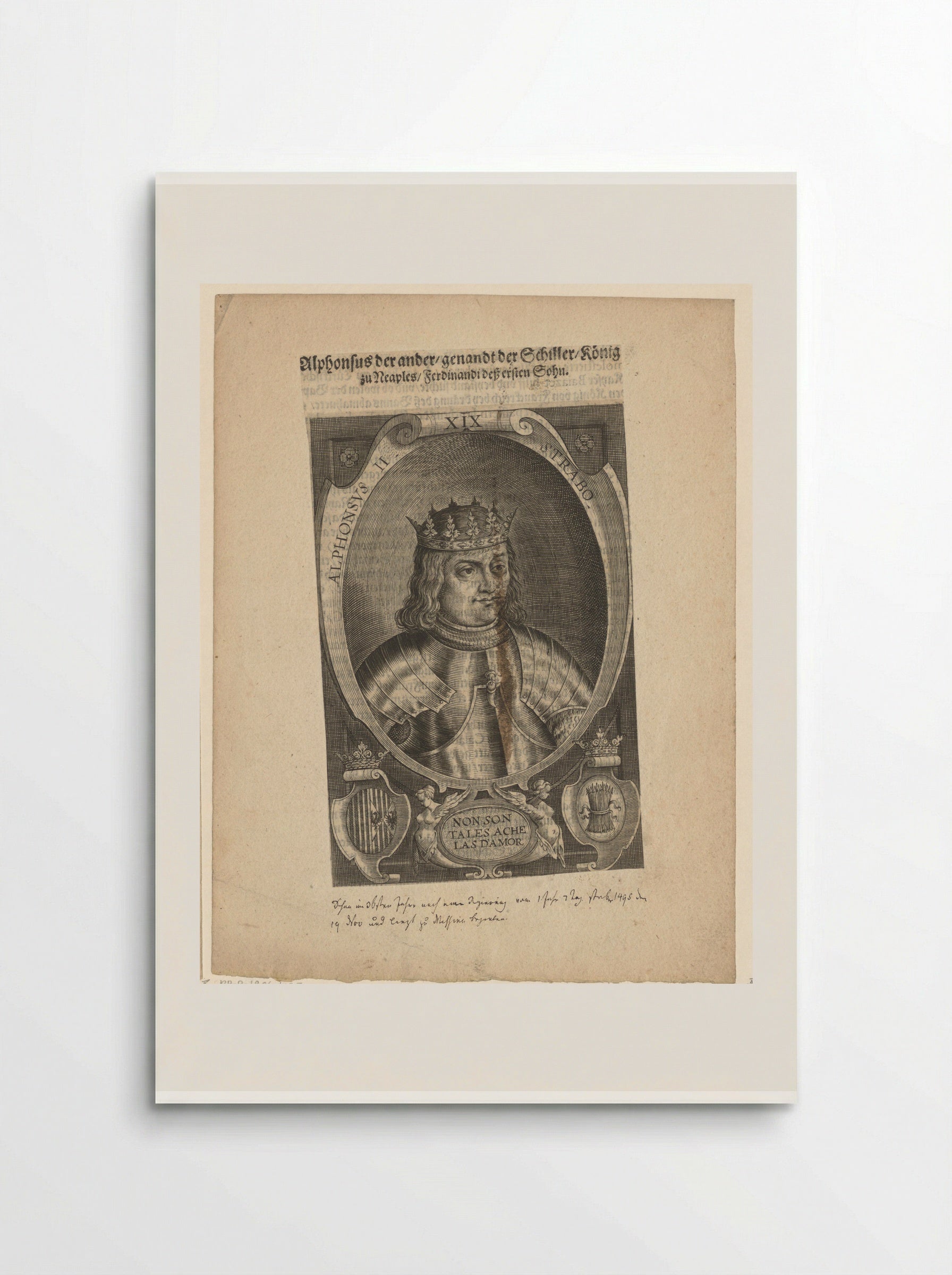 Portrait of Alfonso II of Naples - Lucas Kilian - Poster