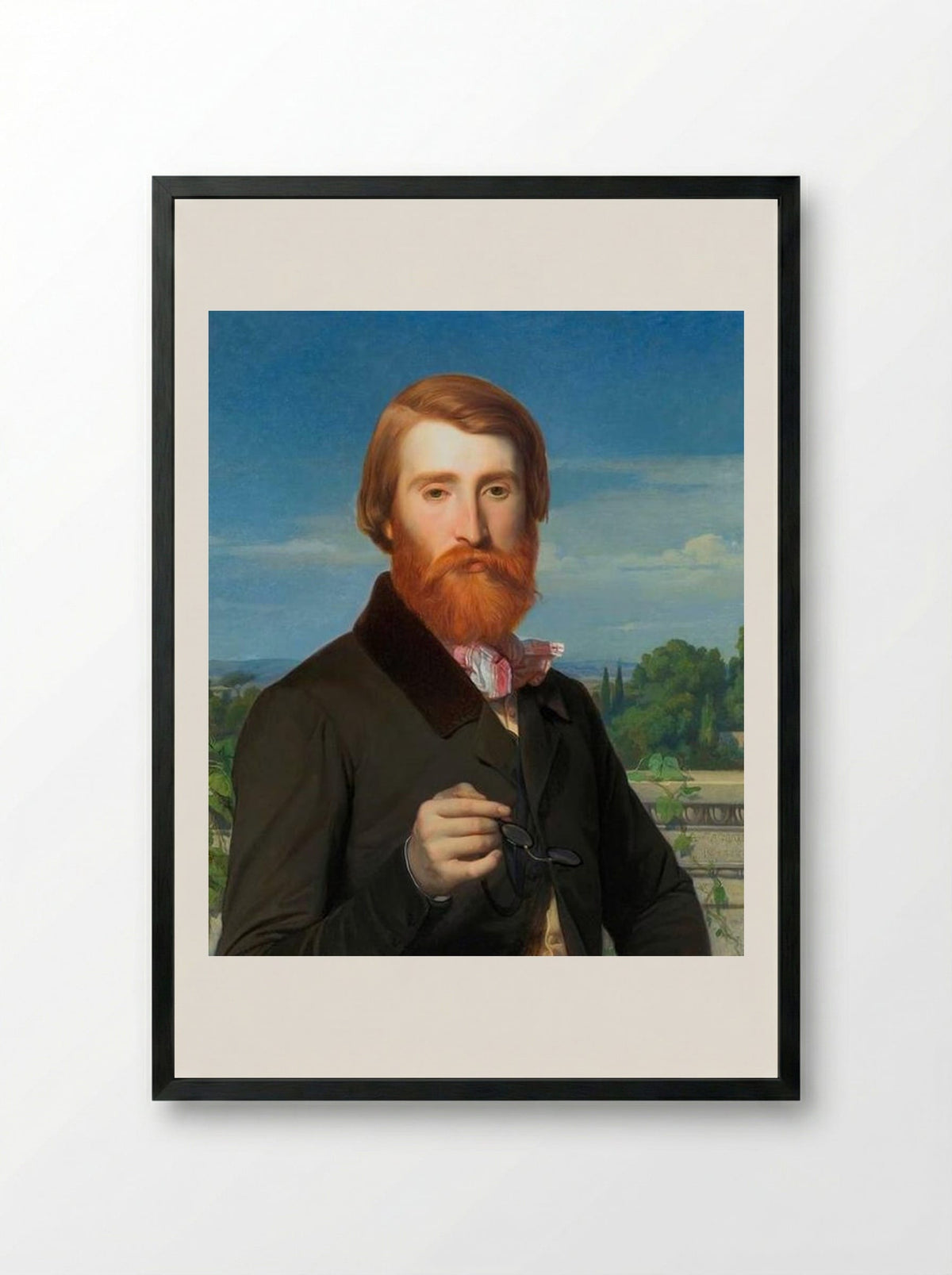 Portrait of Alfred Bruyas - Alexandre Cabanel - Framed Print Black