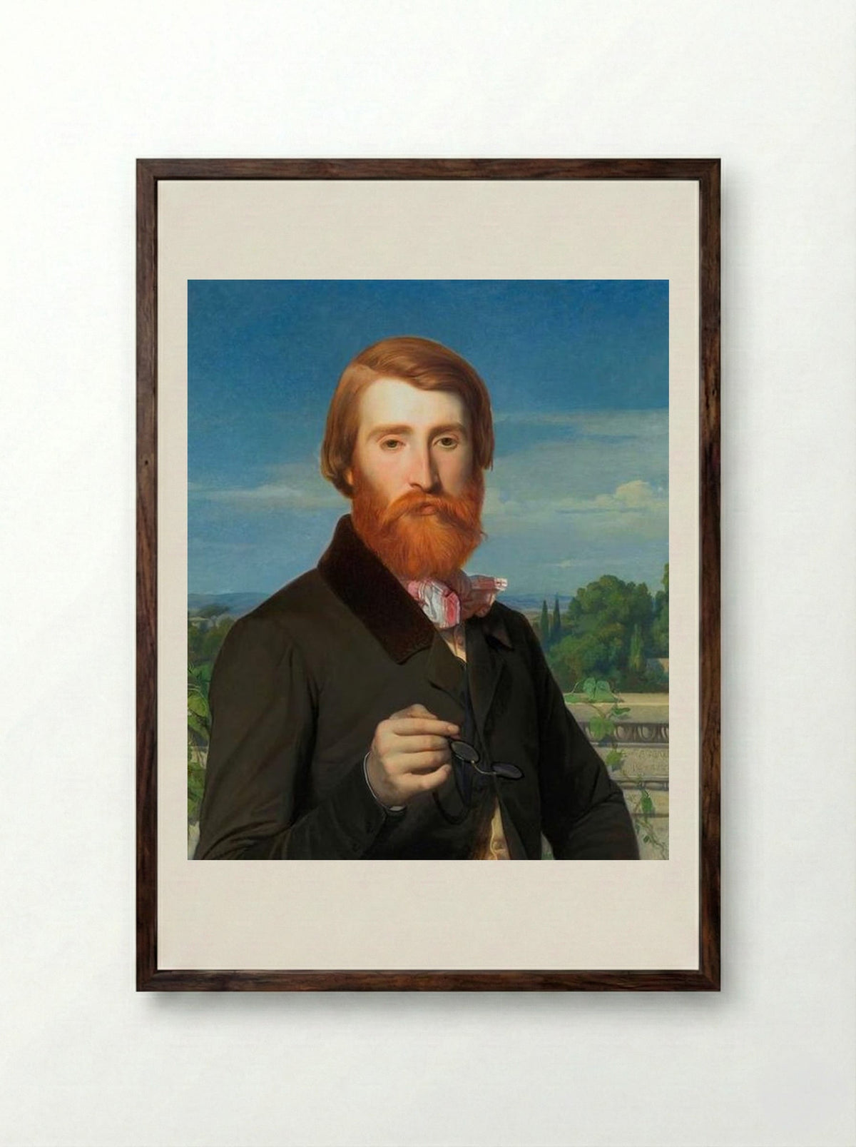 Portrait of Alfred Bruyas - Alexandre Cabanel - Framed Print Dark Wood