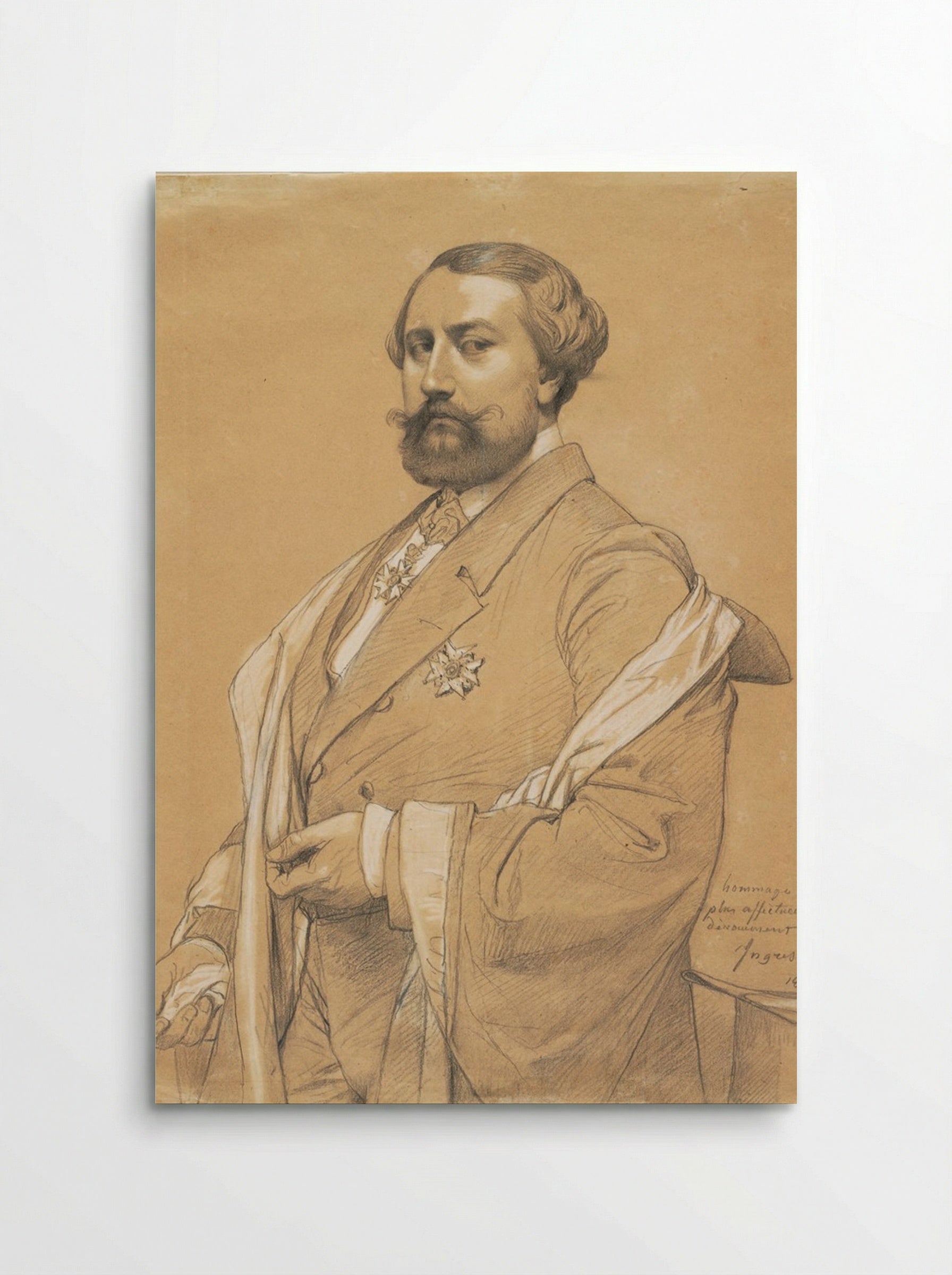 Portrait of Alfred-Emilien O'Hara, Comte de Nieuwerkerke - Jean-Auguste-Dominique Ingres - Poster