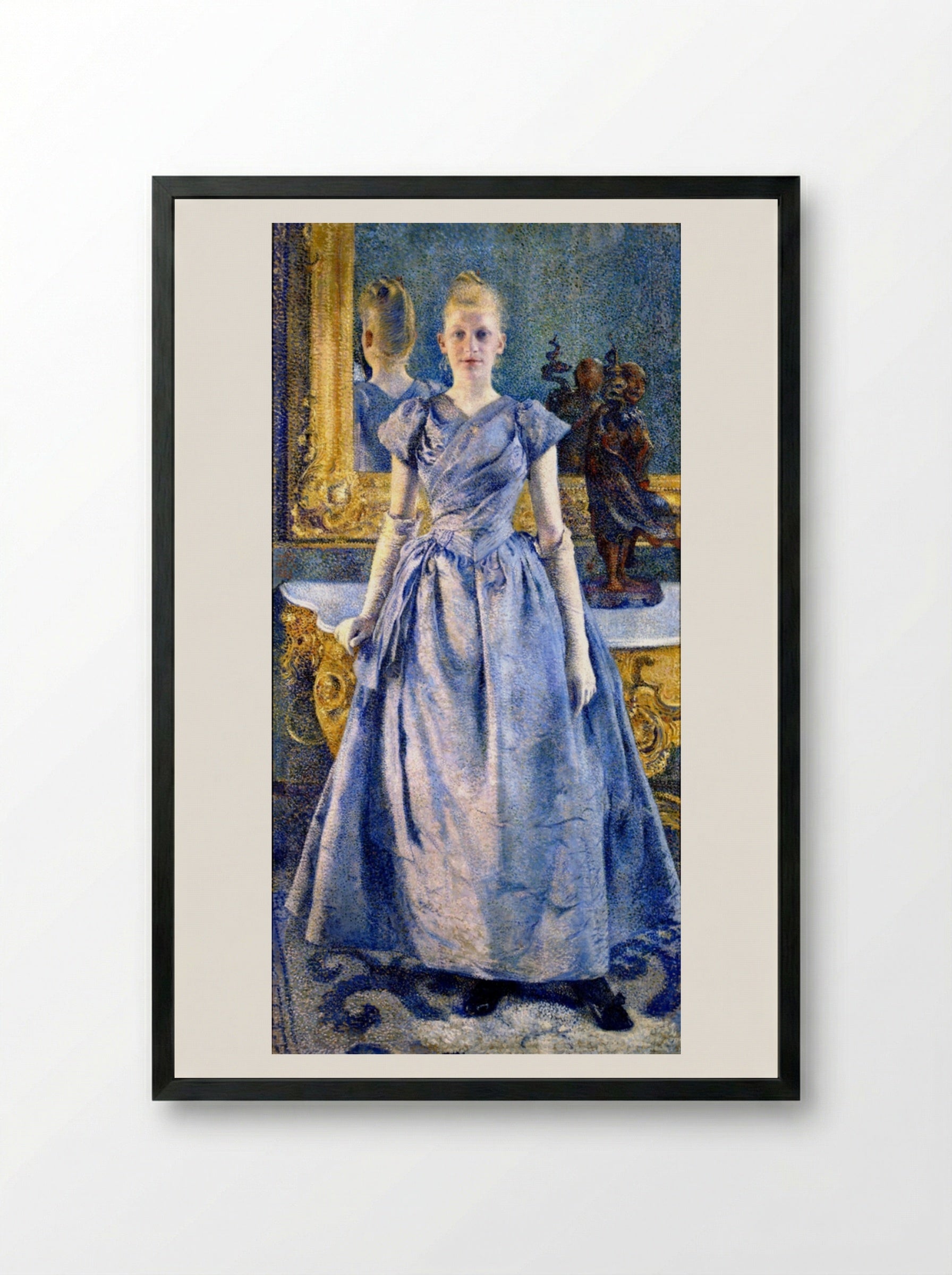 Portrait of Alice Sethe - Théo van Rysselberghe - Framed Print Black