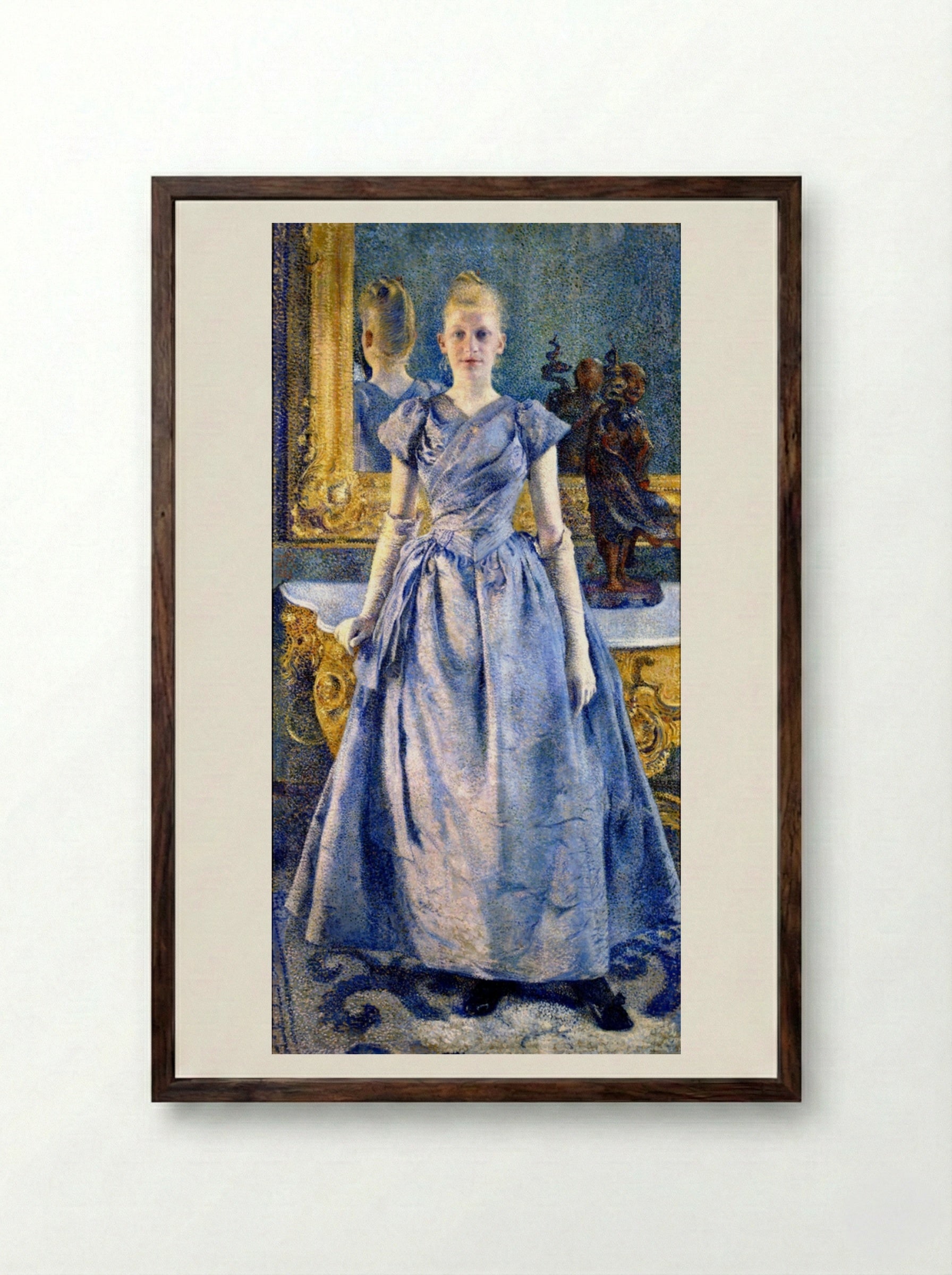 Portrait of Alice Sethe - Théo van Rysselberghe - Framed Print Dark Wood