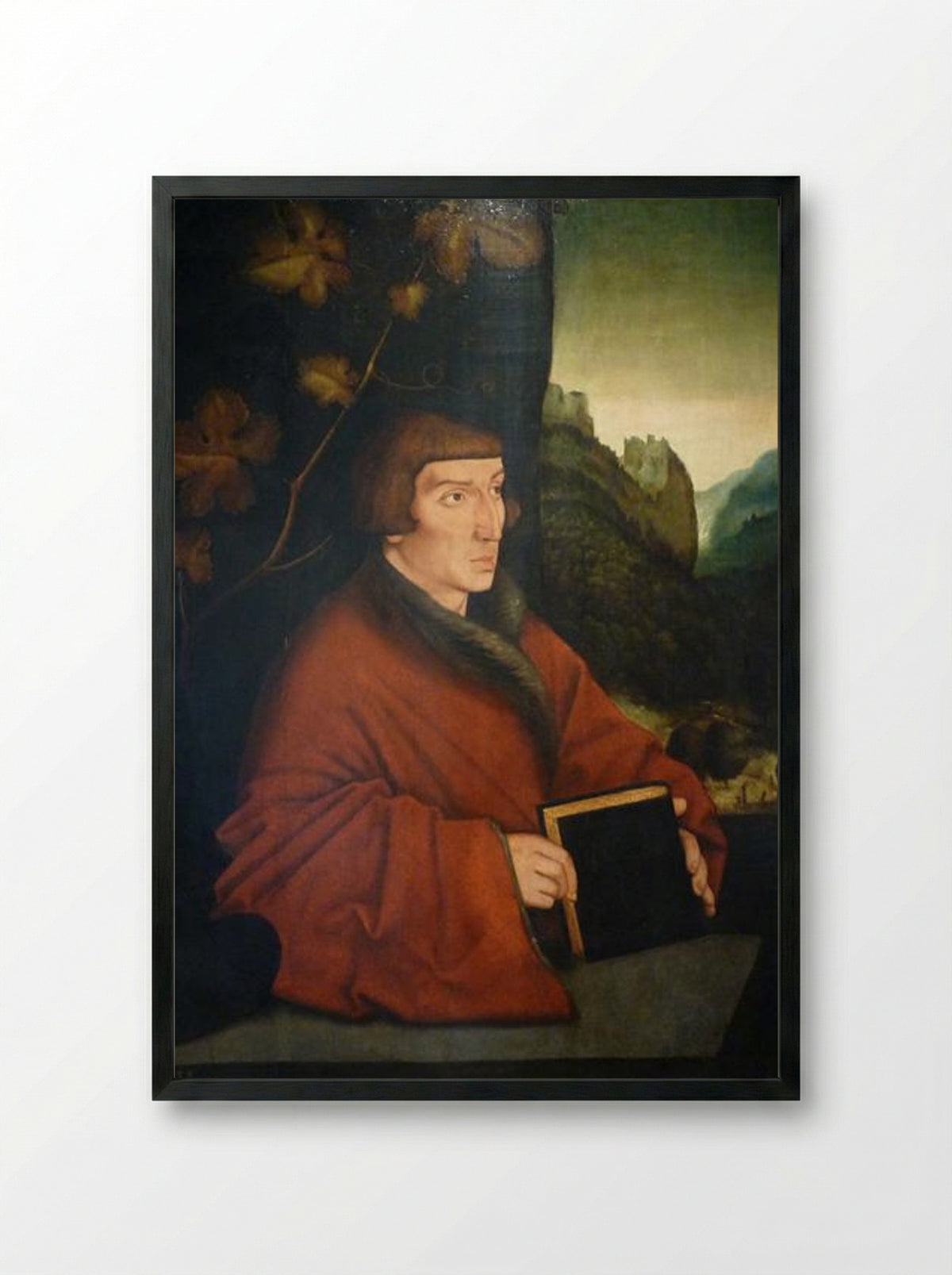 Portrait of Ambroise Volmar Keller - Hans Baldung - Framed Print Black