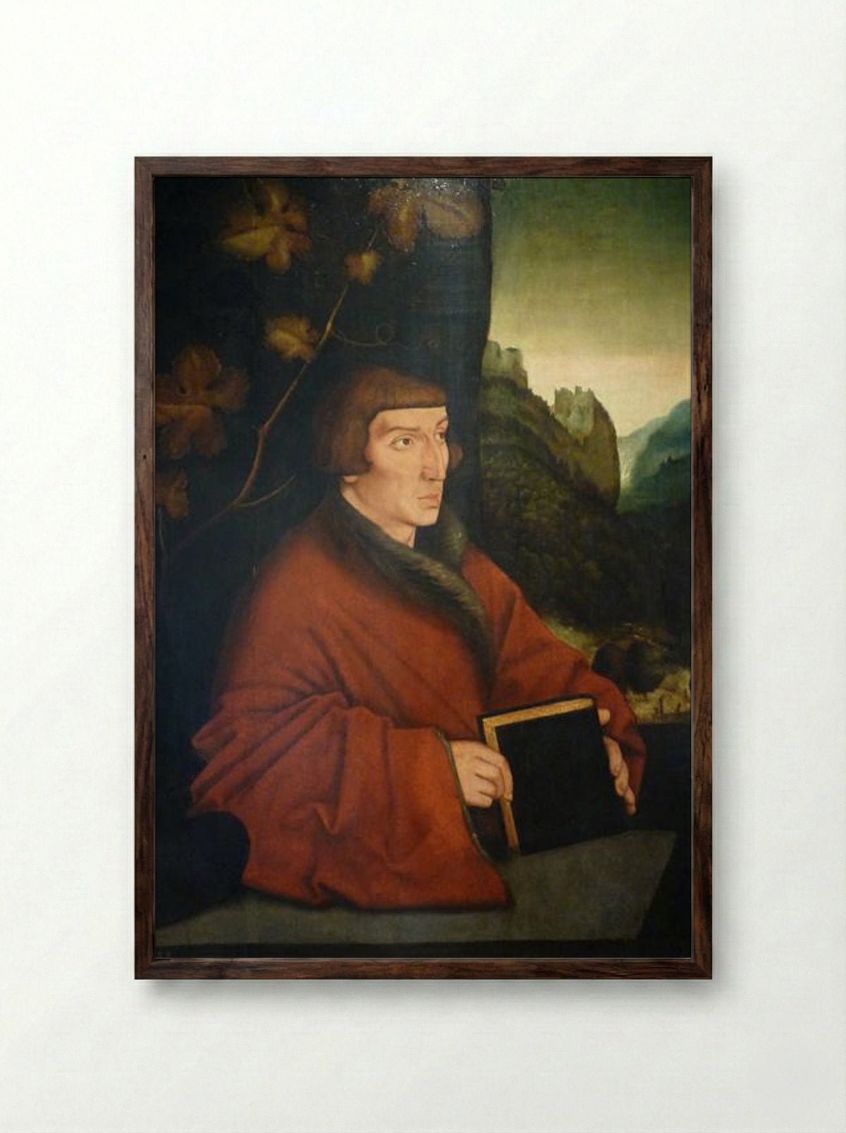 Portrait of Ambroise Volmar Keller - Hans Baldung - Framed Print Dark Wood