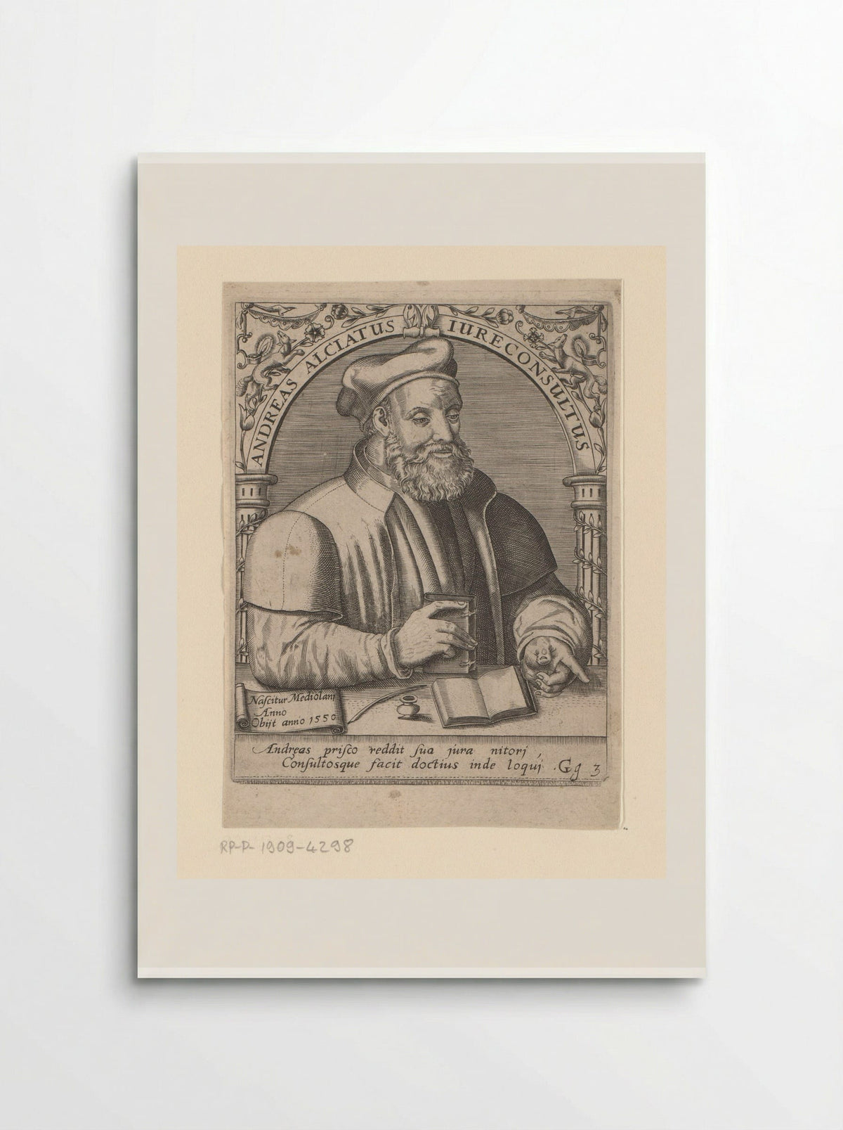 Portrait of Andrea Alciati - Johann Theodor de Bry - Poster