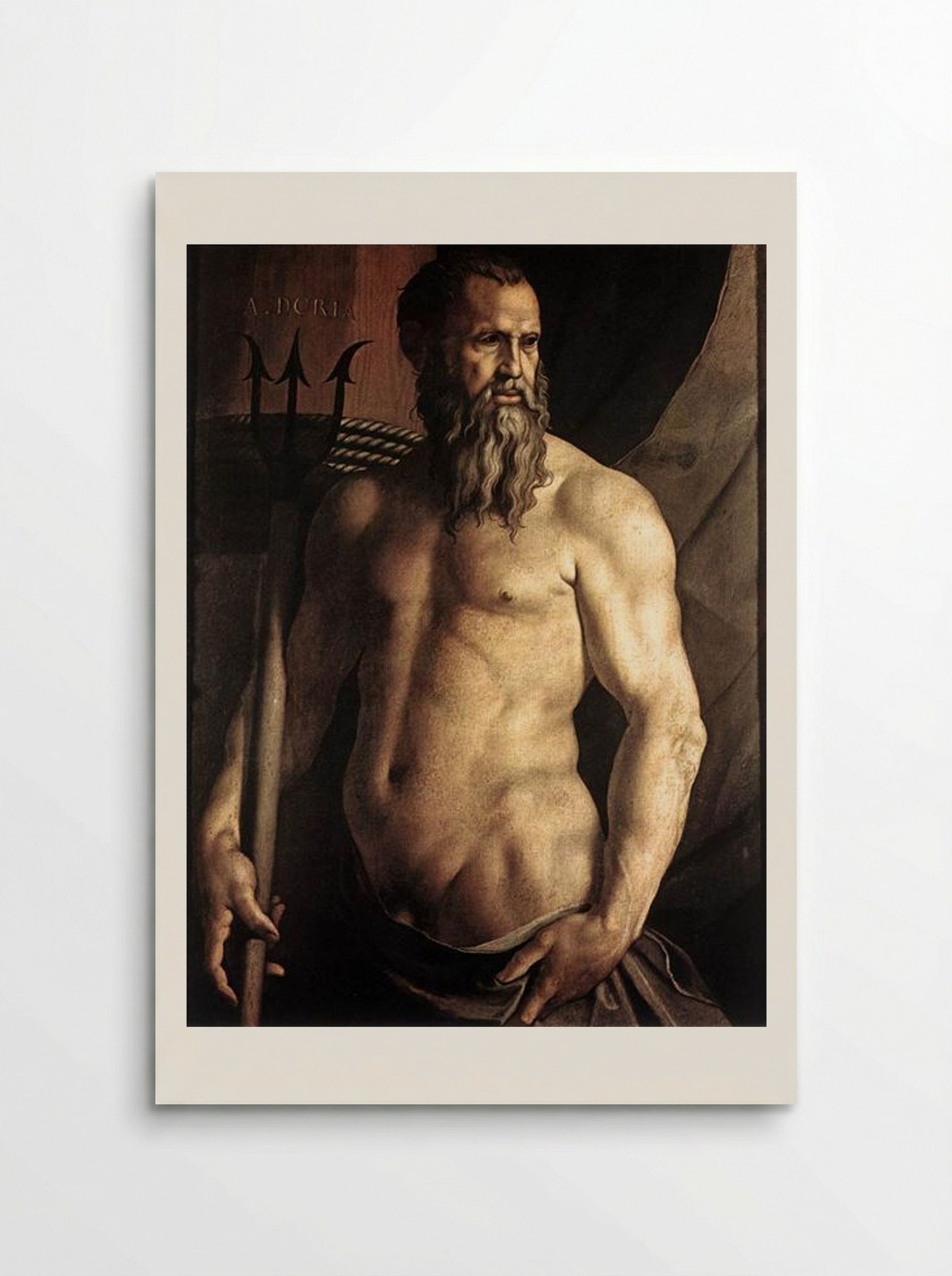 Portrait of Andrea Doria as Neptune - Agnolo Bronzino - Poster