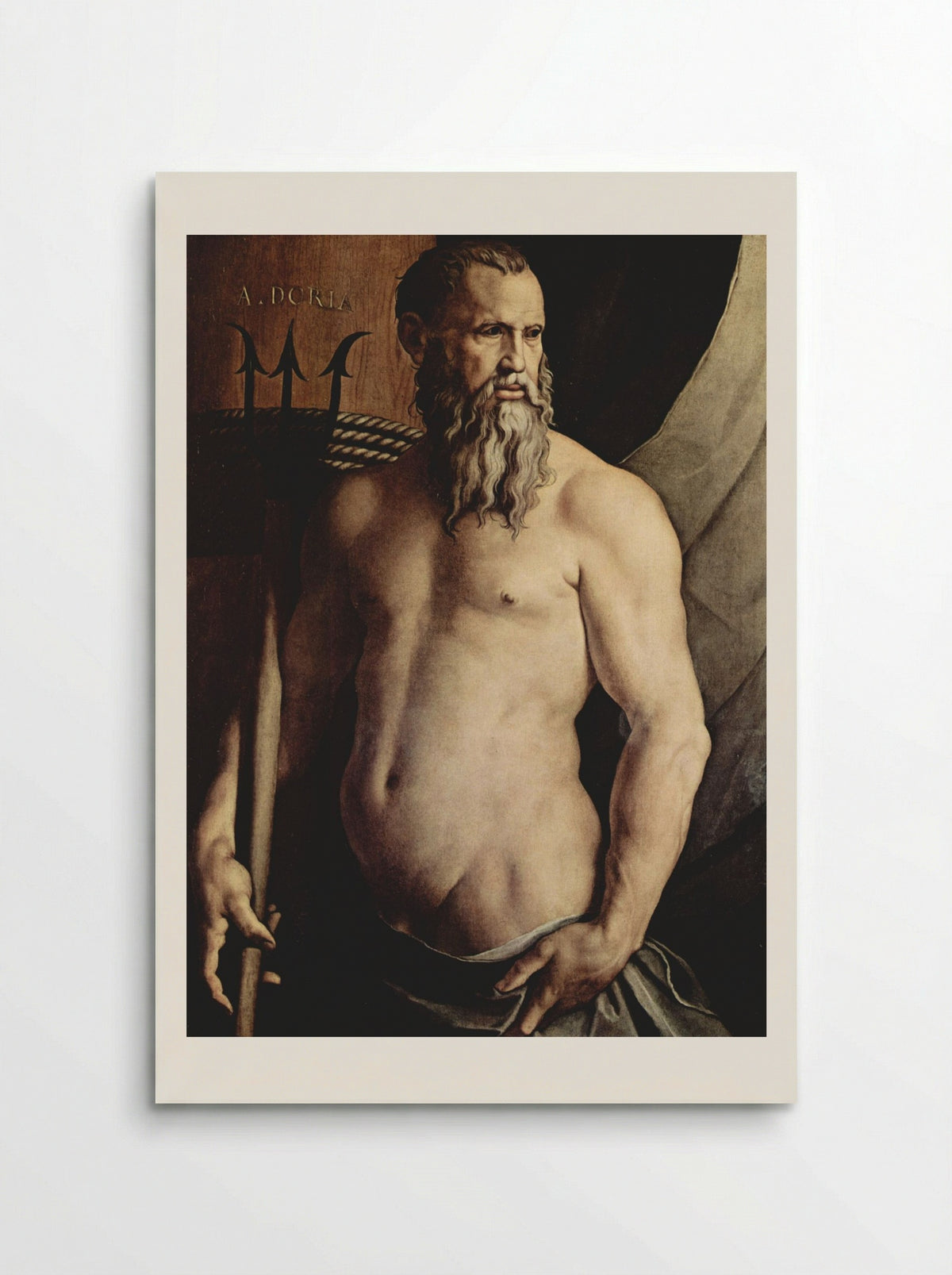 Portrait of Andrea Doria as Neptune - Agnolo Bronzino - Poster