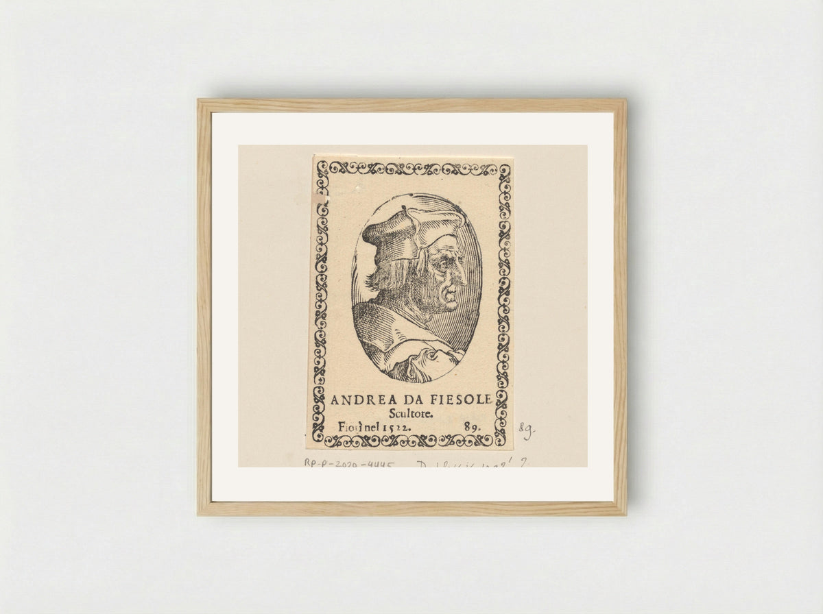 Portrait of Andrea Ferrucci - Cristoforo Coriolano - Framed Print Wood