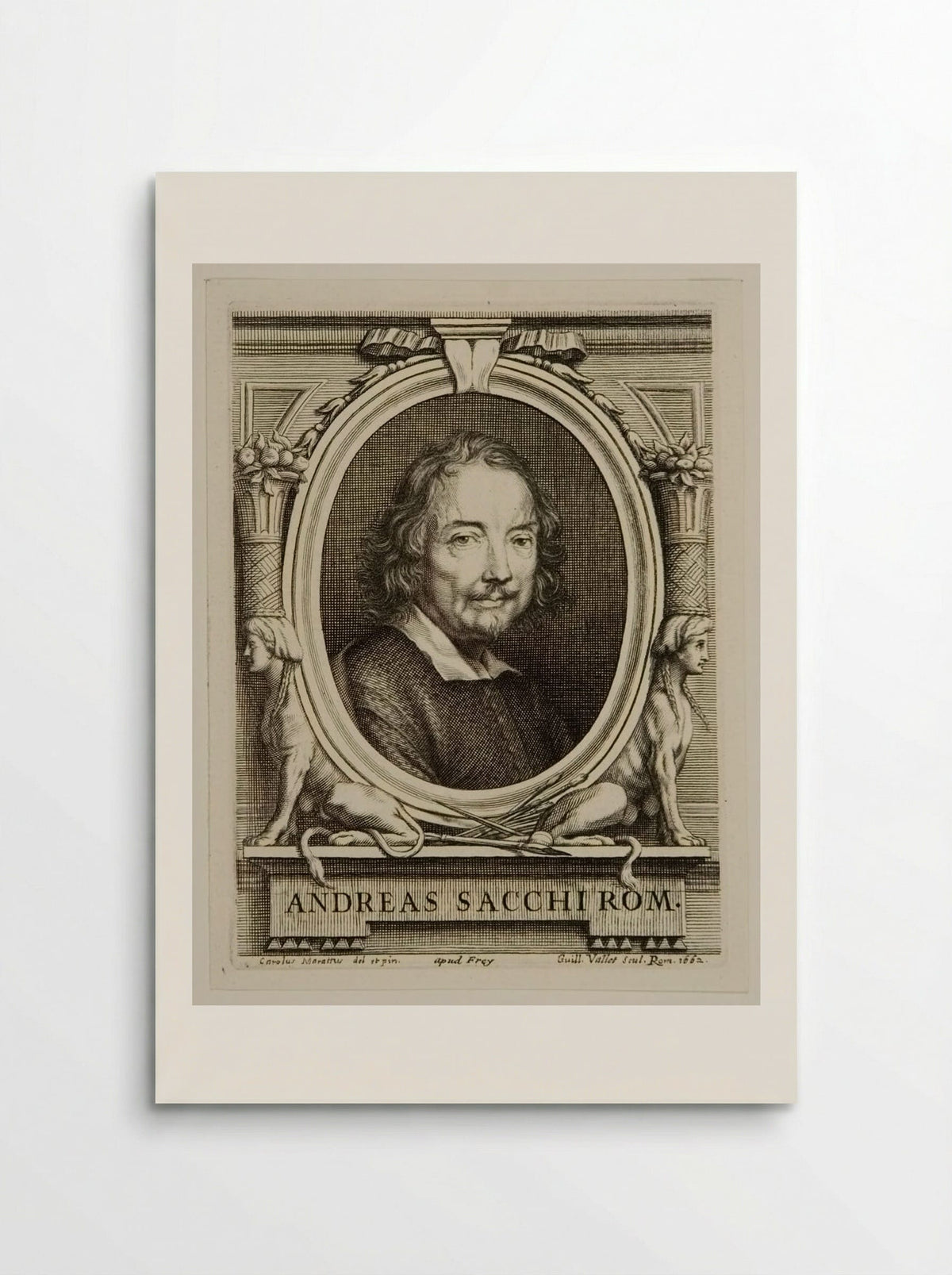 Portrait of Andrea Sacchi - Guillaume Vallet - Poster
