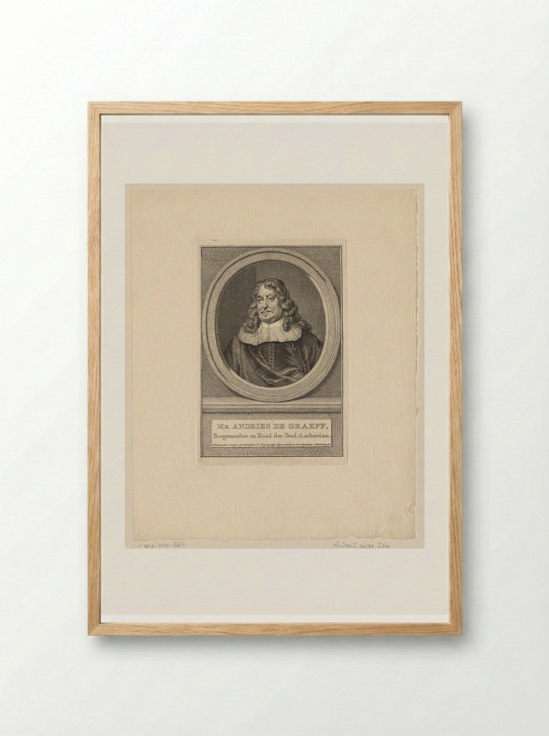 Portrait of Andries de Graeff - Fine Art Print - Framed Print Wood