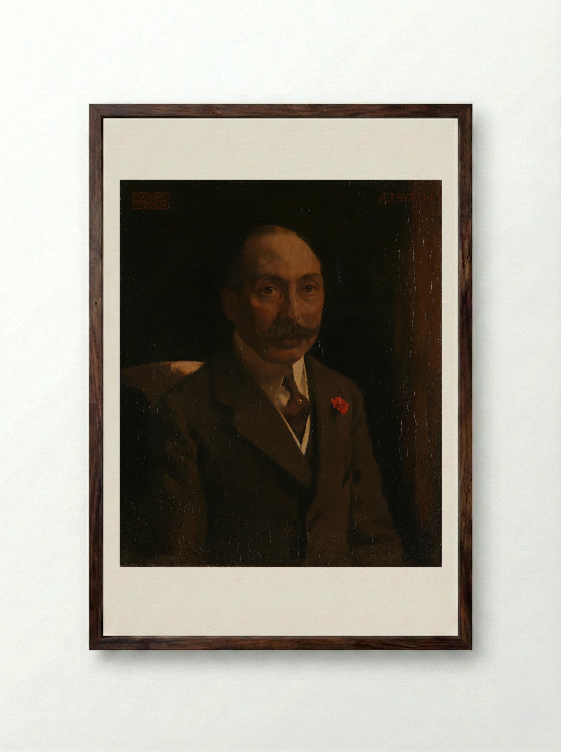 Portrait of Andries van Wezel - Willem Witsen - Framed Print Dark Wood