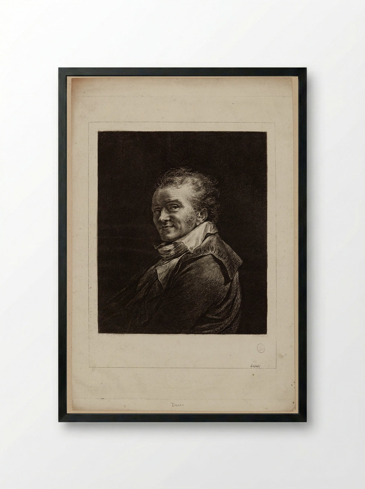 Portrait of Angelo Quirini - Dominique Vivant Denon - Framed Print Black