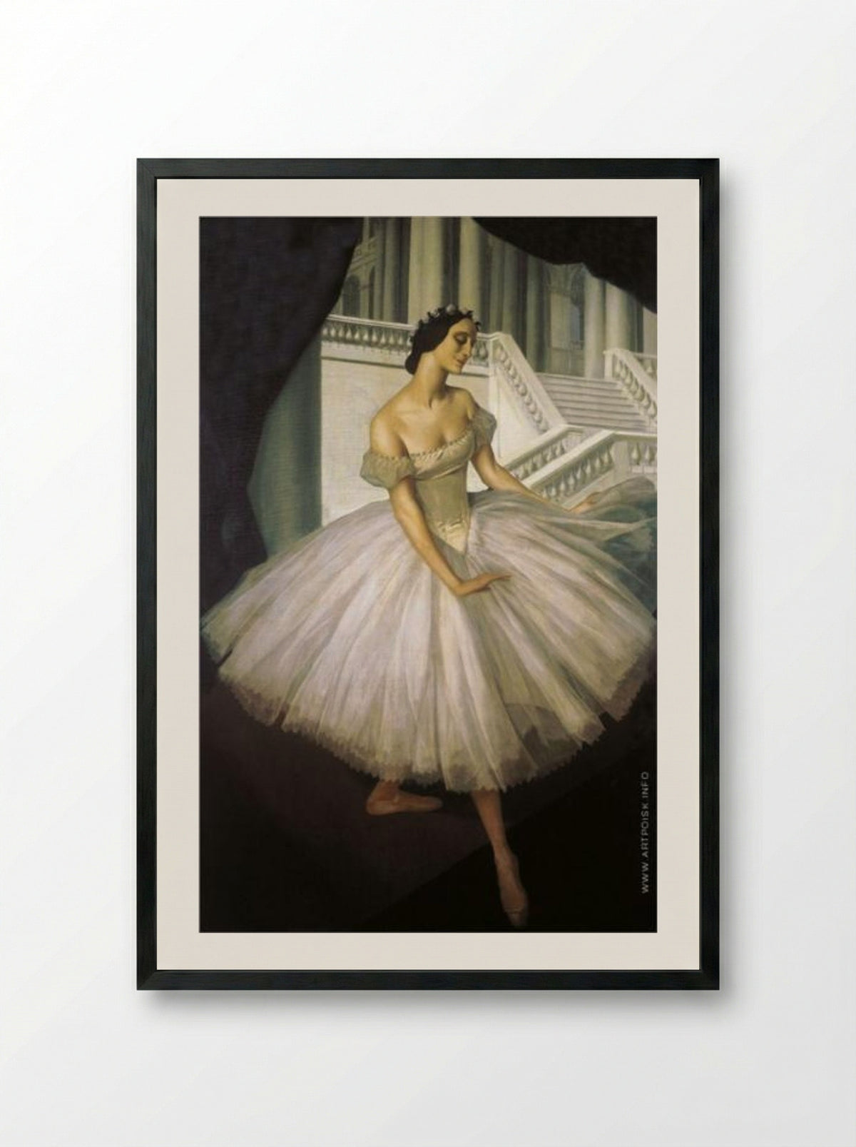 Portrait of Anna Pavlova - Alexandre Jacovleff - Framed Print Black
