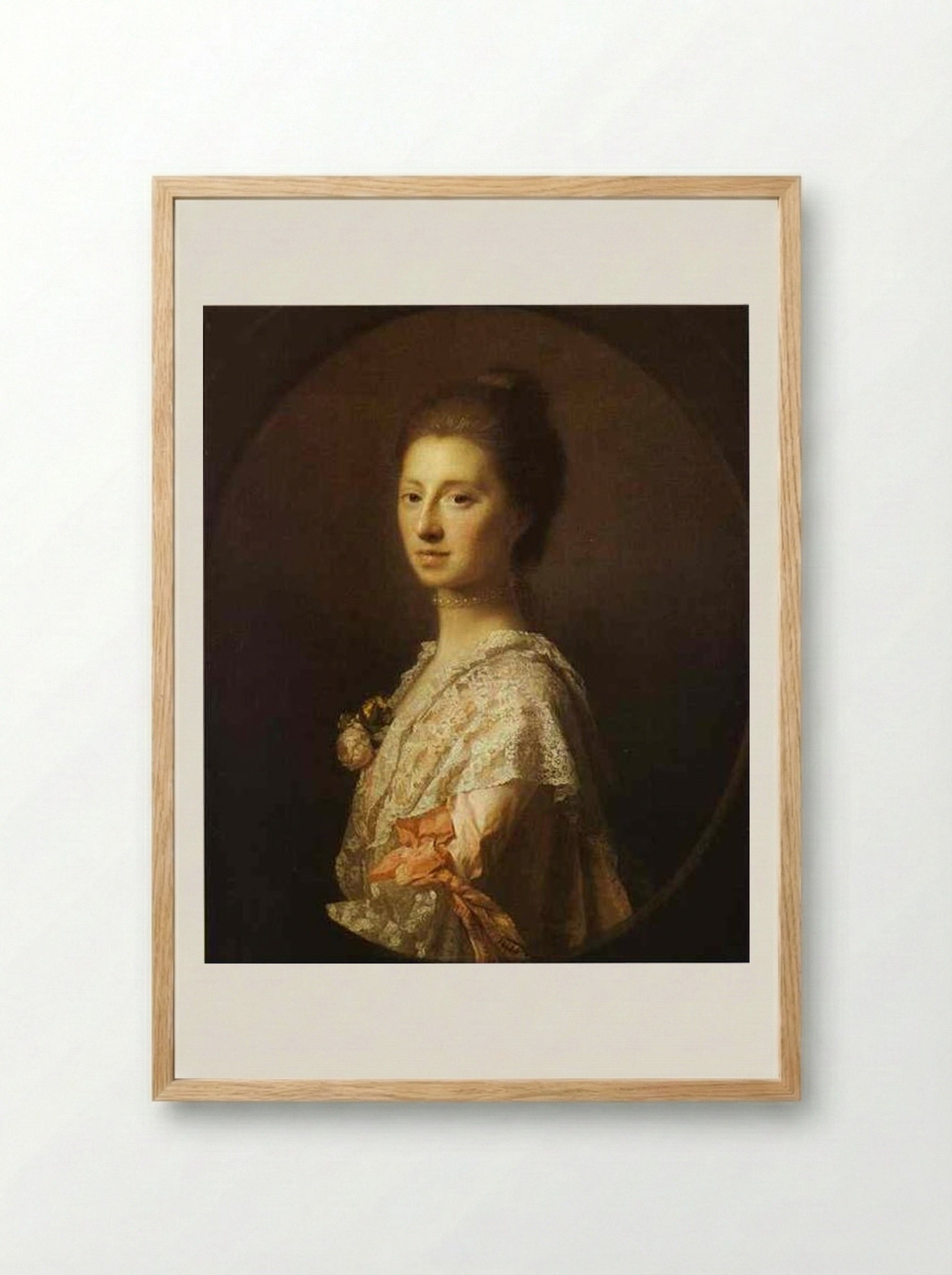 Portrait of Anne Bruce, Mrs. Bruce of Arnot - Allan Ramsay - Framed Print Wood