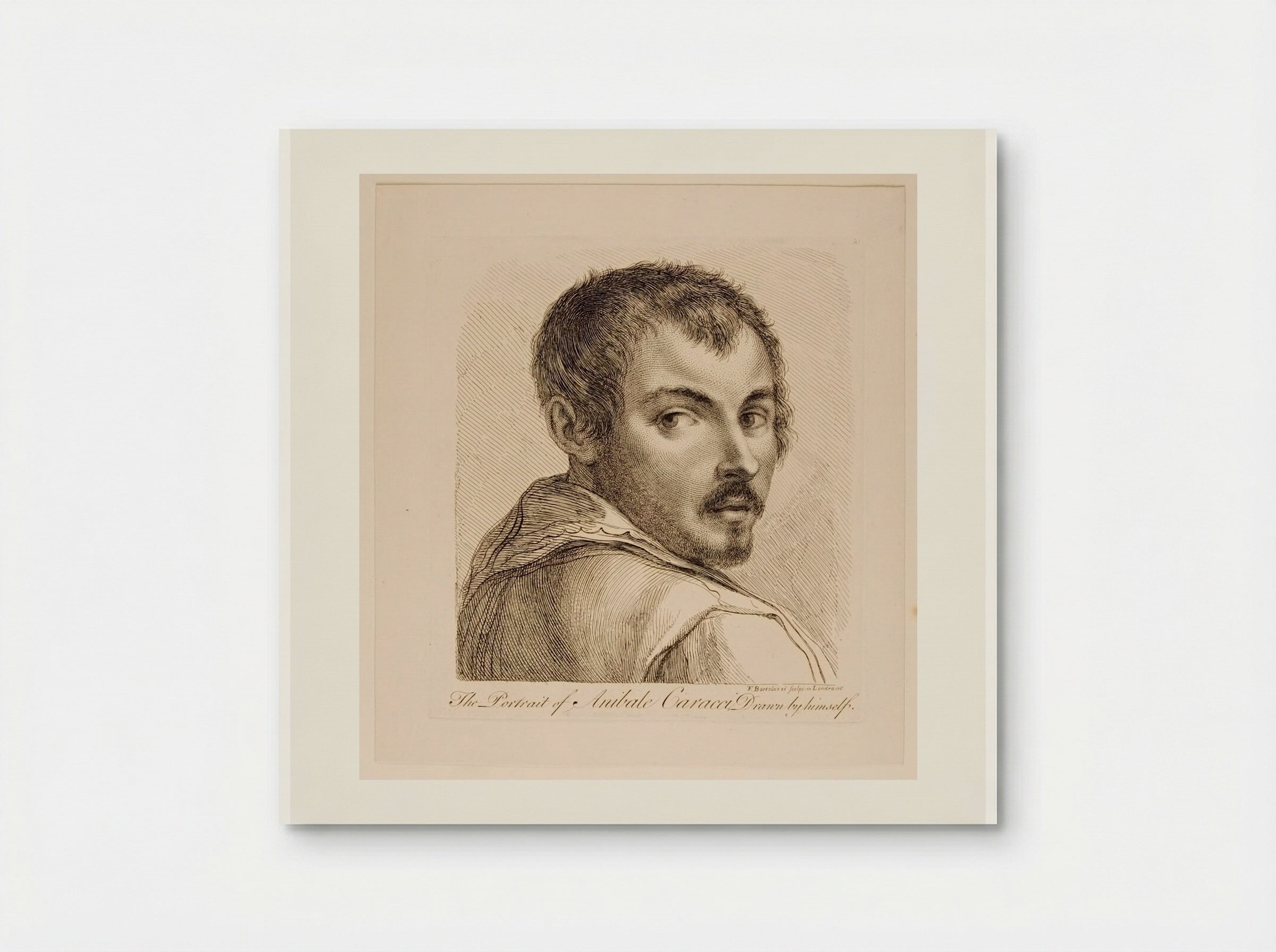 Portrait of Annibale Carracci - Francesco Bartolozzi - Poster