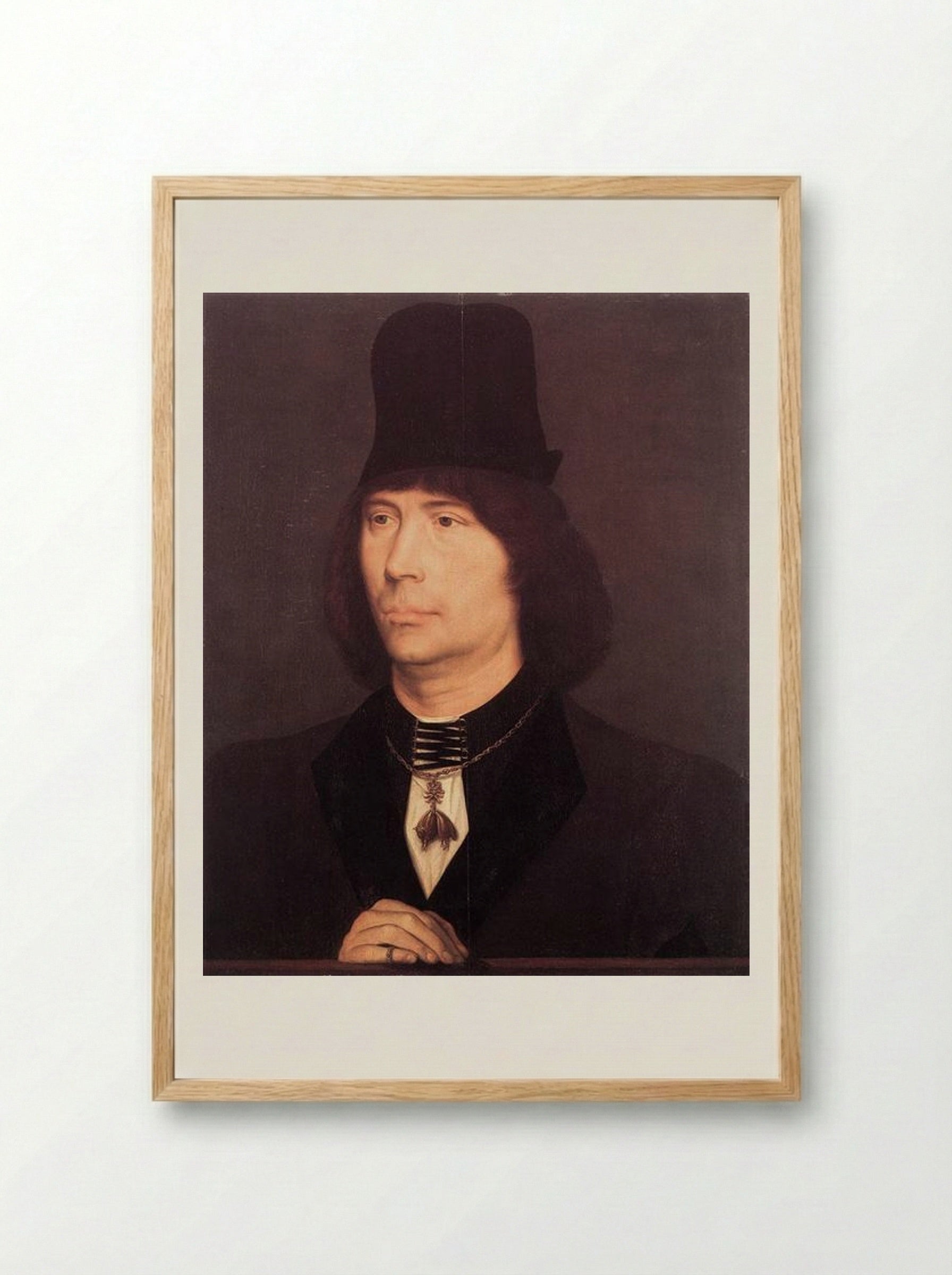 Portrait of Anthony of Burgundy - Hans Memling - Framed Print Wood