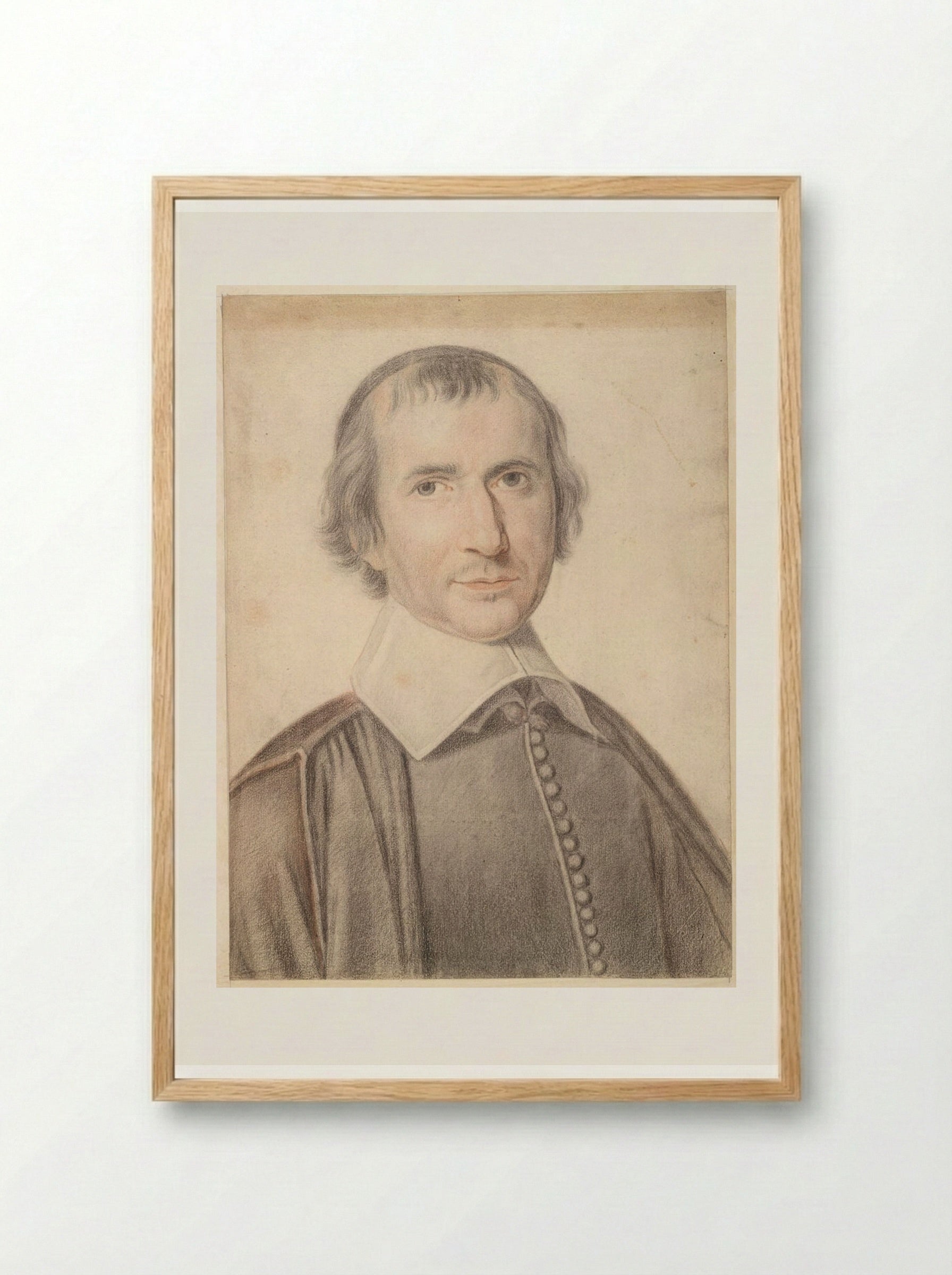 Portrait of Antoine Arnauld - Robert Nanteuil - Framed Print Wood