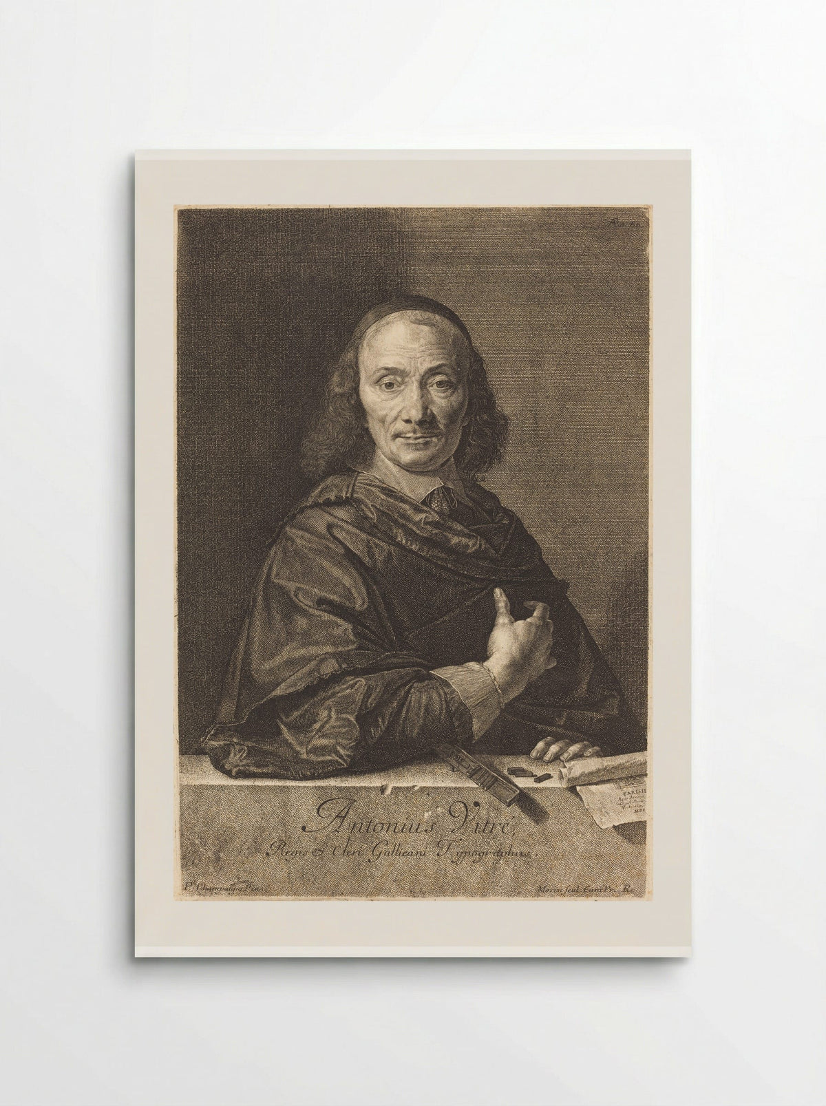 Portrait of Antoine Vitré - Jean Morin - Poster