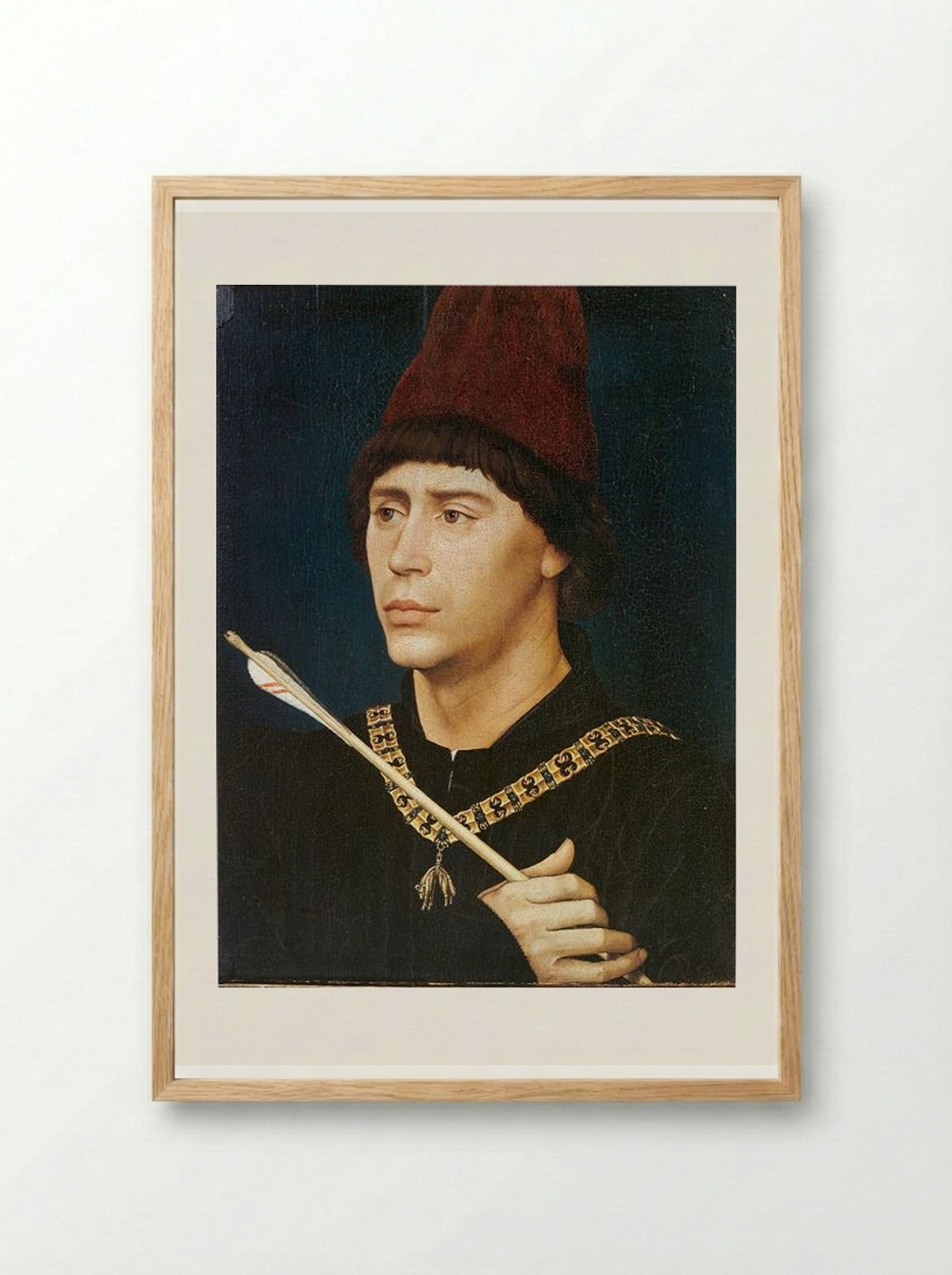 Portrait of Antoine, bastard of Burgundy - Rogier van der Weyden - Framed Print Wood