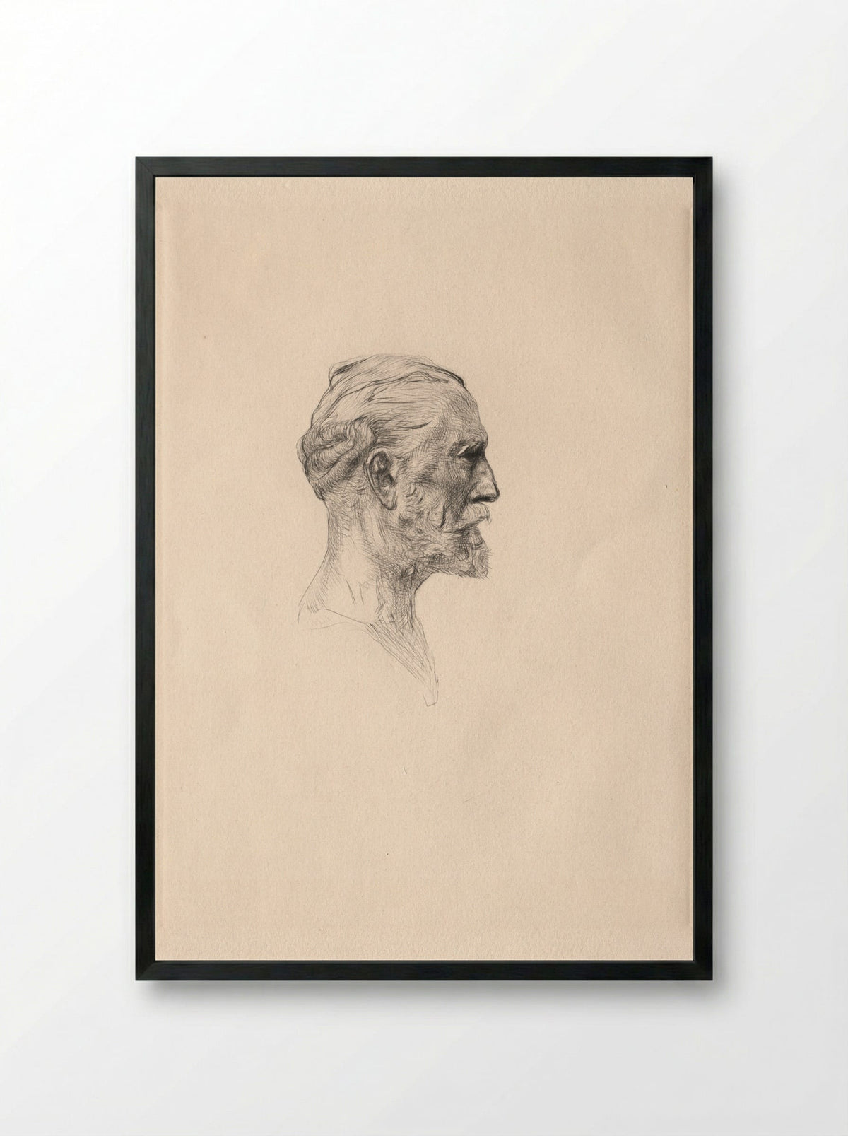 Portrait of Antonin Proust - Auguste Rodin - Framed Print Black