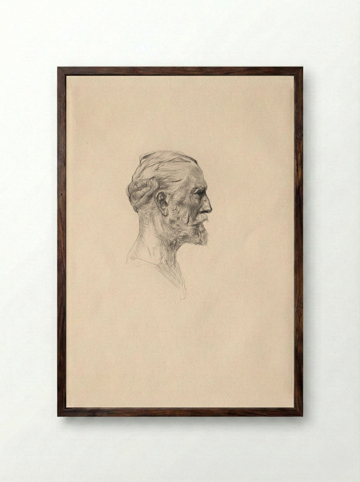 Portrait of Antonin Proust - Auguste Rodin - Framed Print Dark Wood
