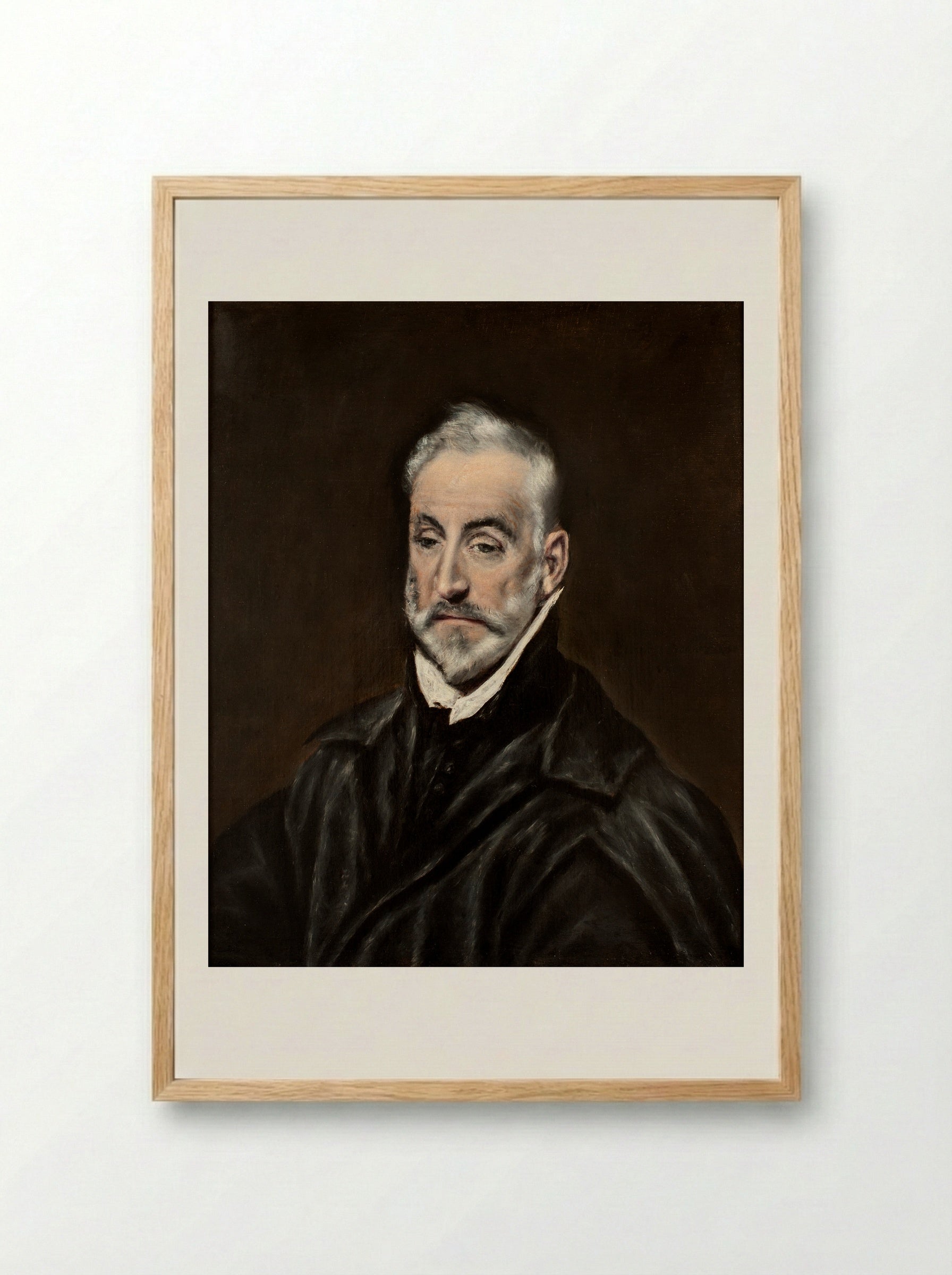 Portrait of Antonio de Covarrubias - El Greco - Framed Print Wood