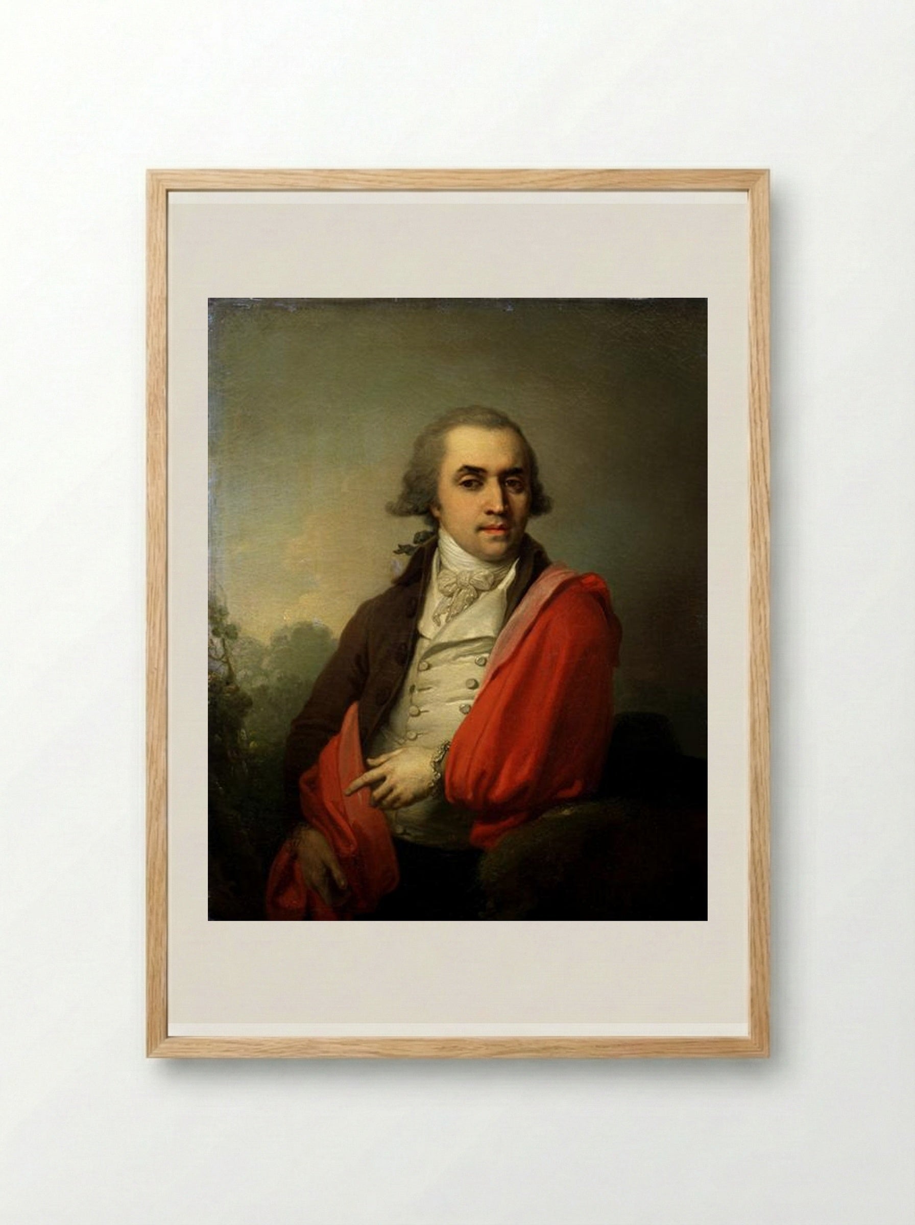 Portrait of Ardalyon Torsukov - Vladimir Borovikovsky - Framed Print Wood