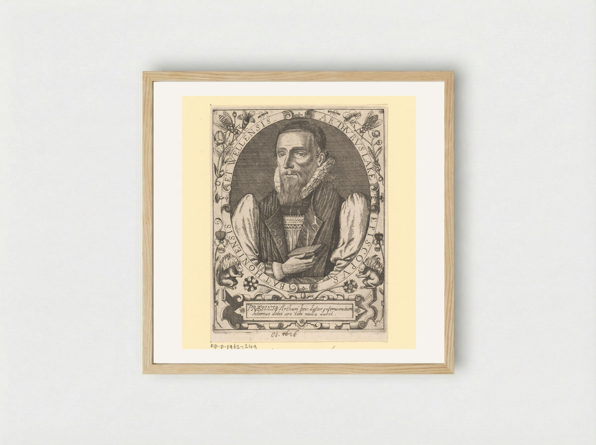 Portrait of Arthur Lake, Bishop of Bath and Wells - Paul de Zetter - Framed Print Wood