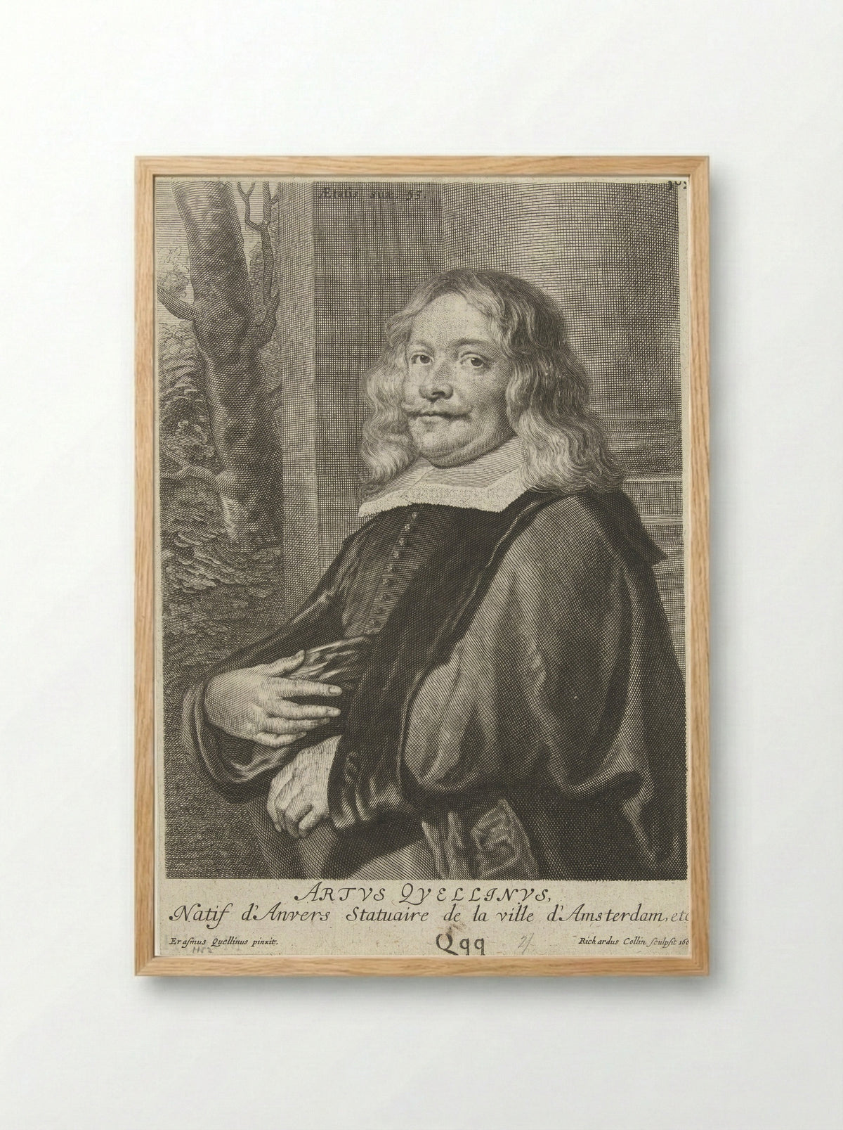 Portrait of Artus Quellinus the Elder - Richard Collin - Framed Print Wood