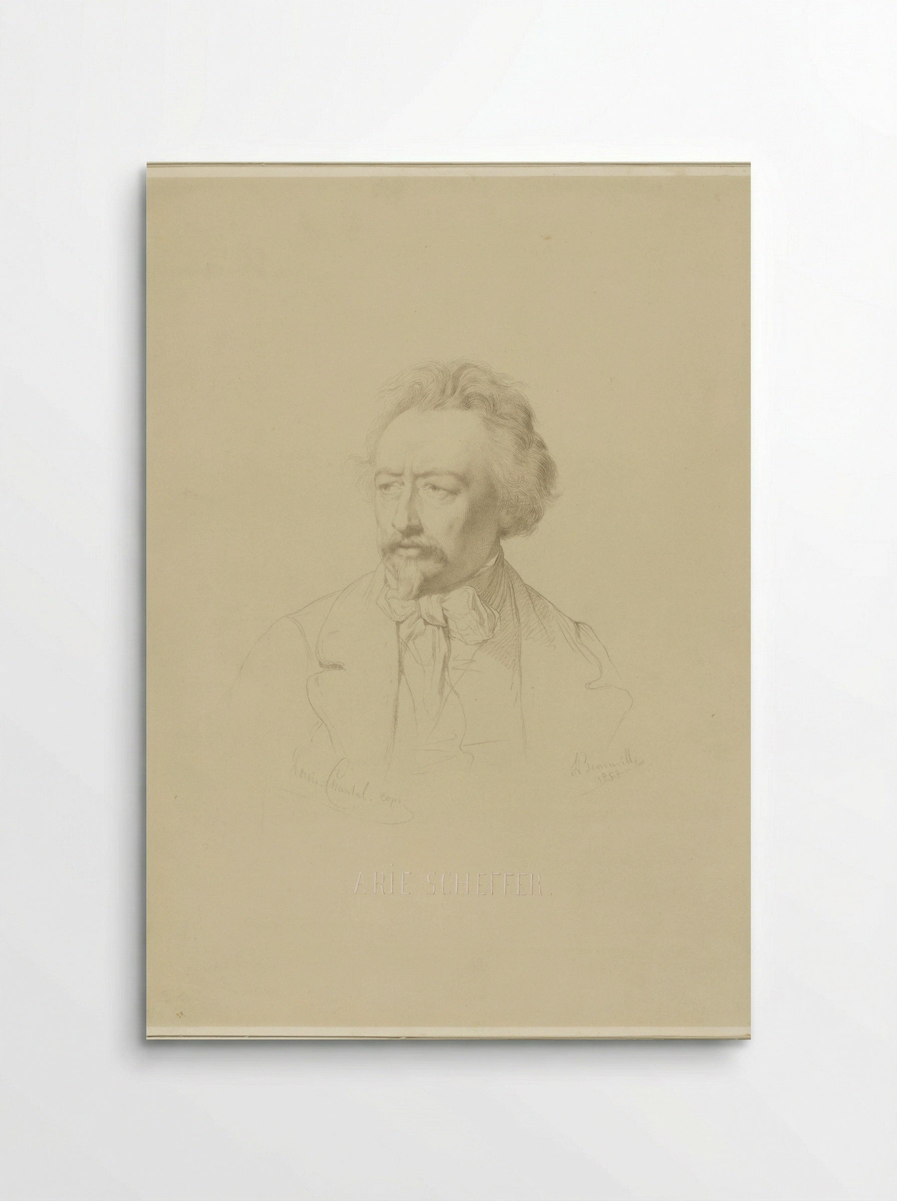 Portrait of Ary Scheffer - Louis Chantal - Poster