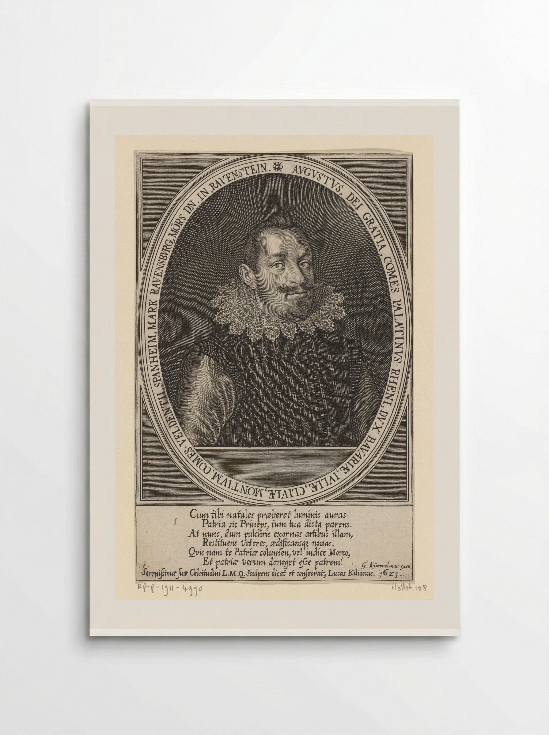 Portrait of August, Count Palatine of Sulzbach - Lucas Kilian - Poster