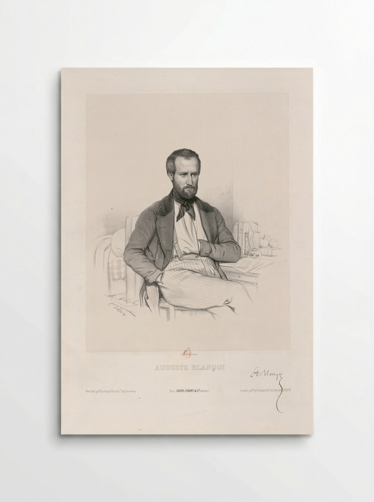 Portrait of Auguste Blanqui - Marie Alexandre Alophe - Poster