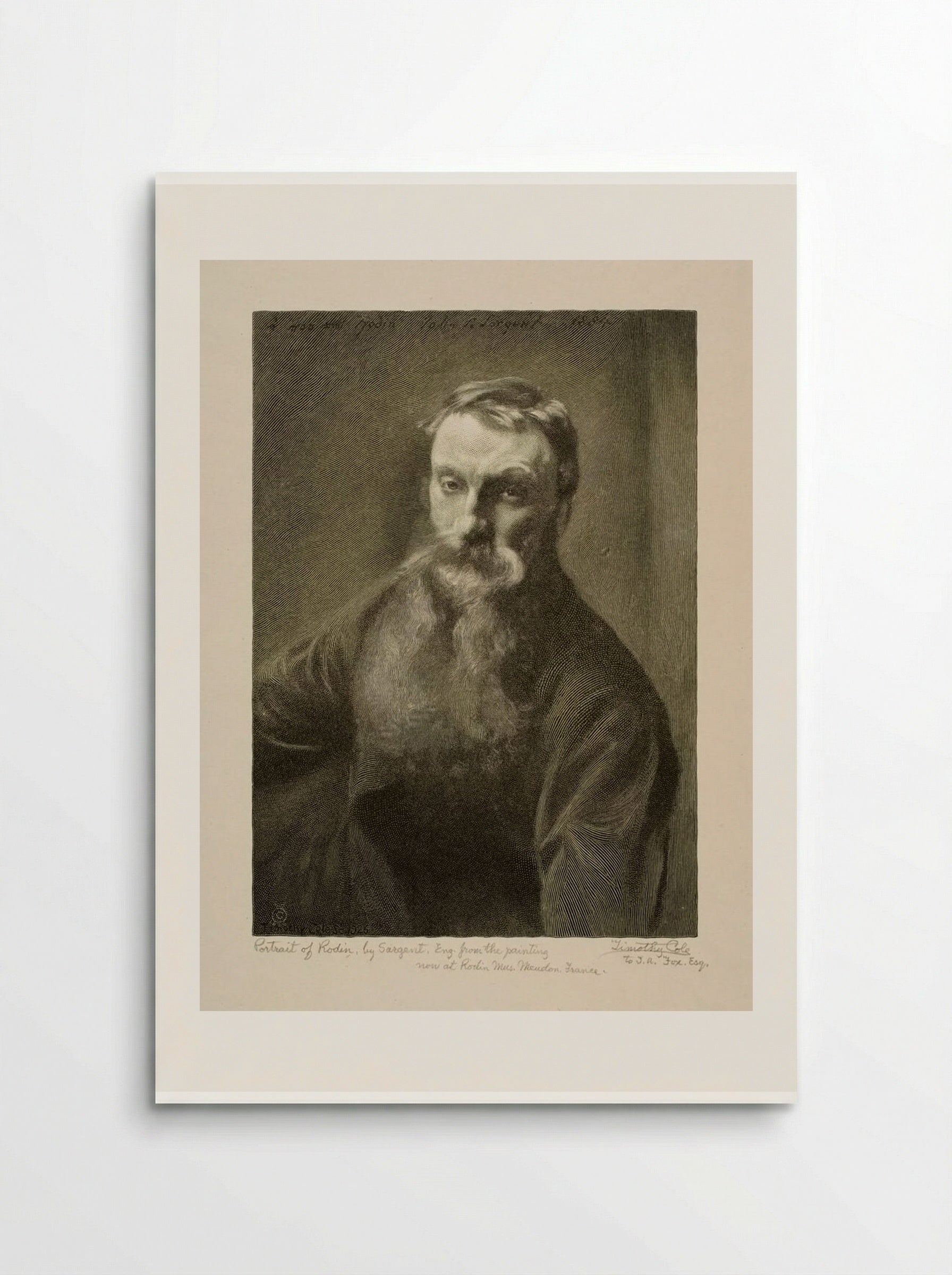 Portrait of Auguste Rodin - Timothy Cole - Poster