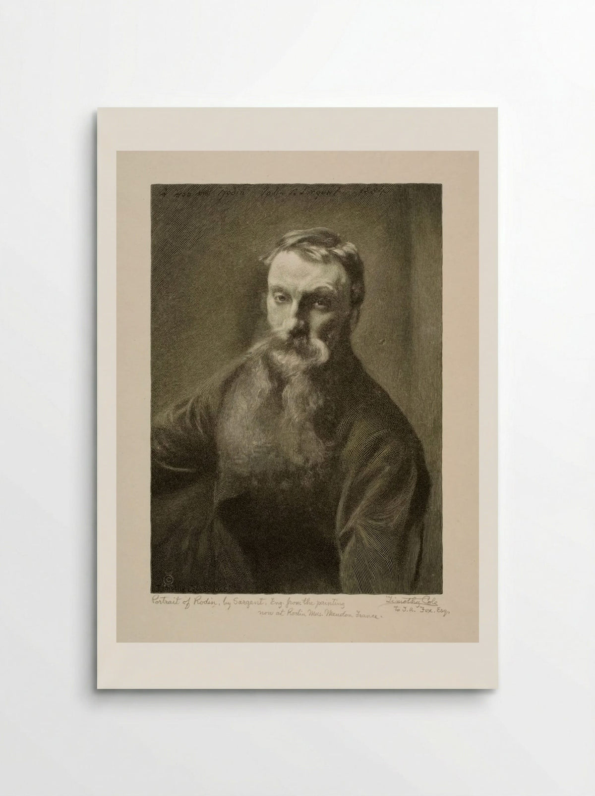 Portrait of Auguste Rodin - Timothy Cole - Poster