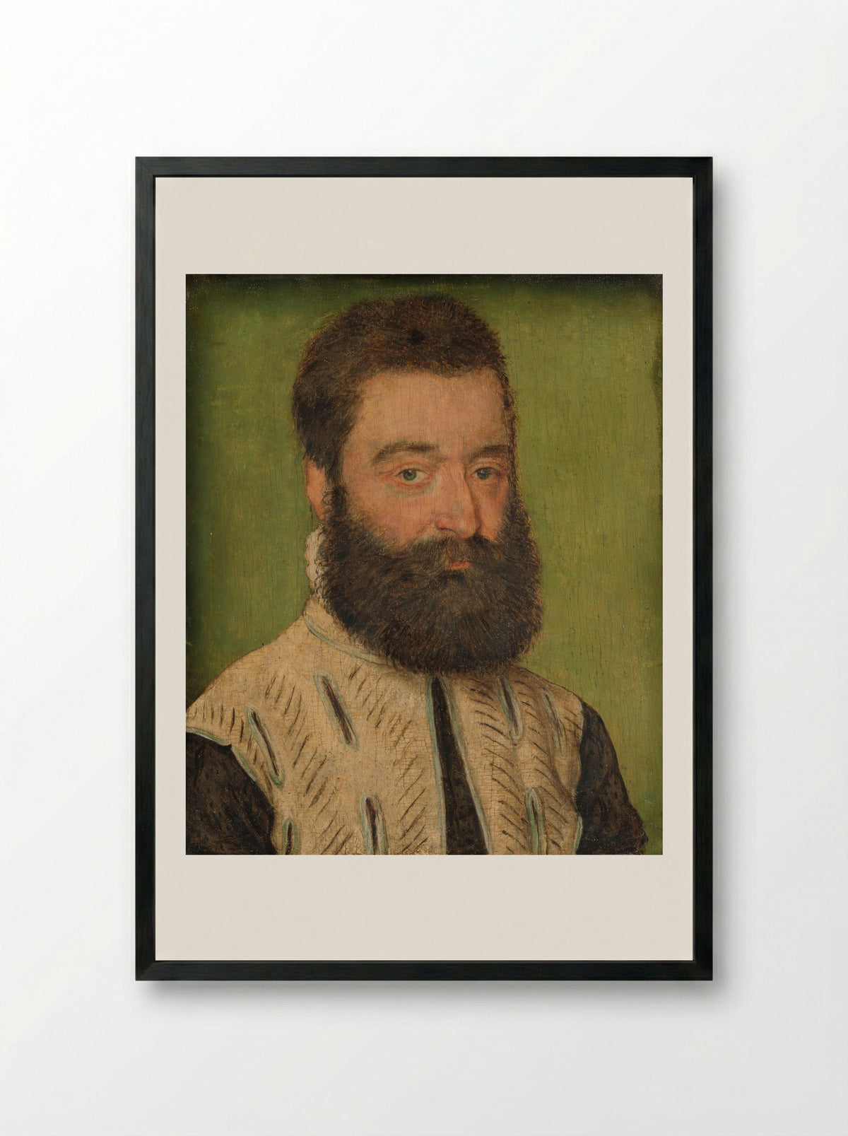 Portrait of Barthélemy Aneau - Corneille de Lyon - Framed Print Black