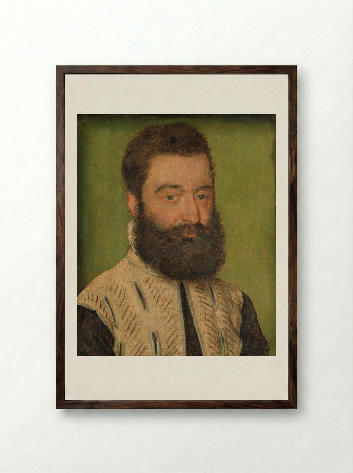 Portrait of Barthélemy Aneau - Corneille de Lyon - Framed Print Dark Wood