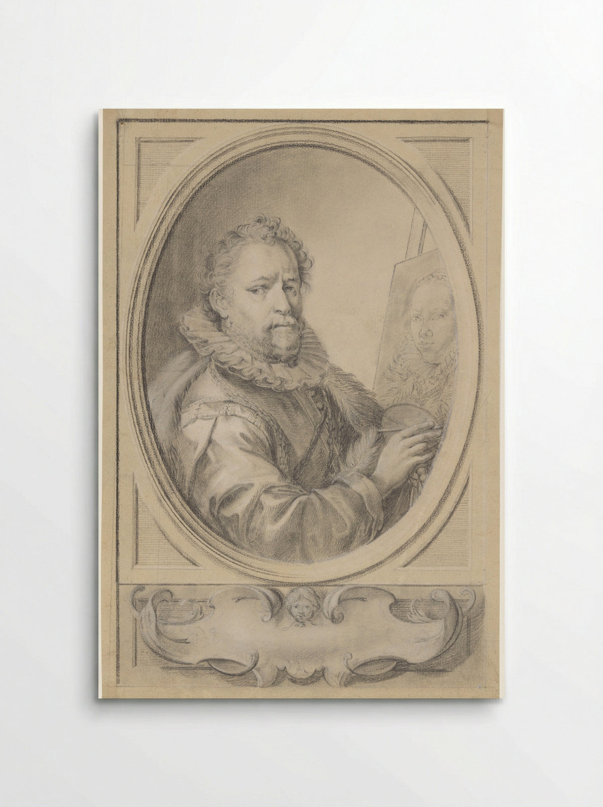 Portrait of Bartholomeus Spranger Painting His Wife - Gaspare Redi - Poster
