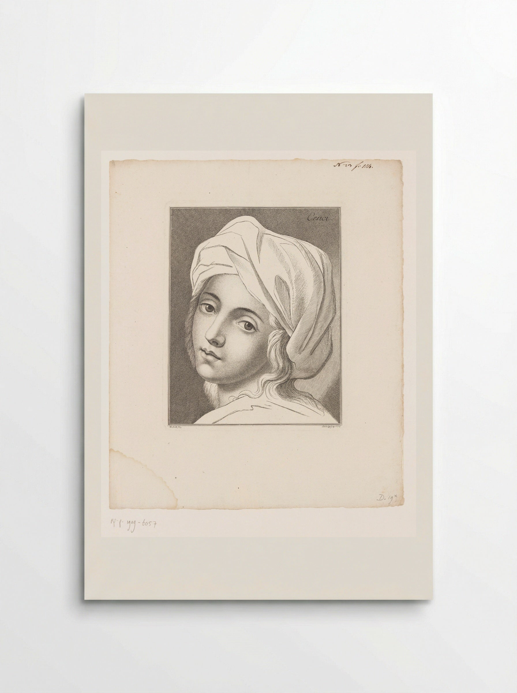 Portrait of Beatrice Cenci - Guido Reni - Poster