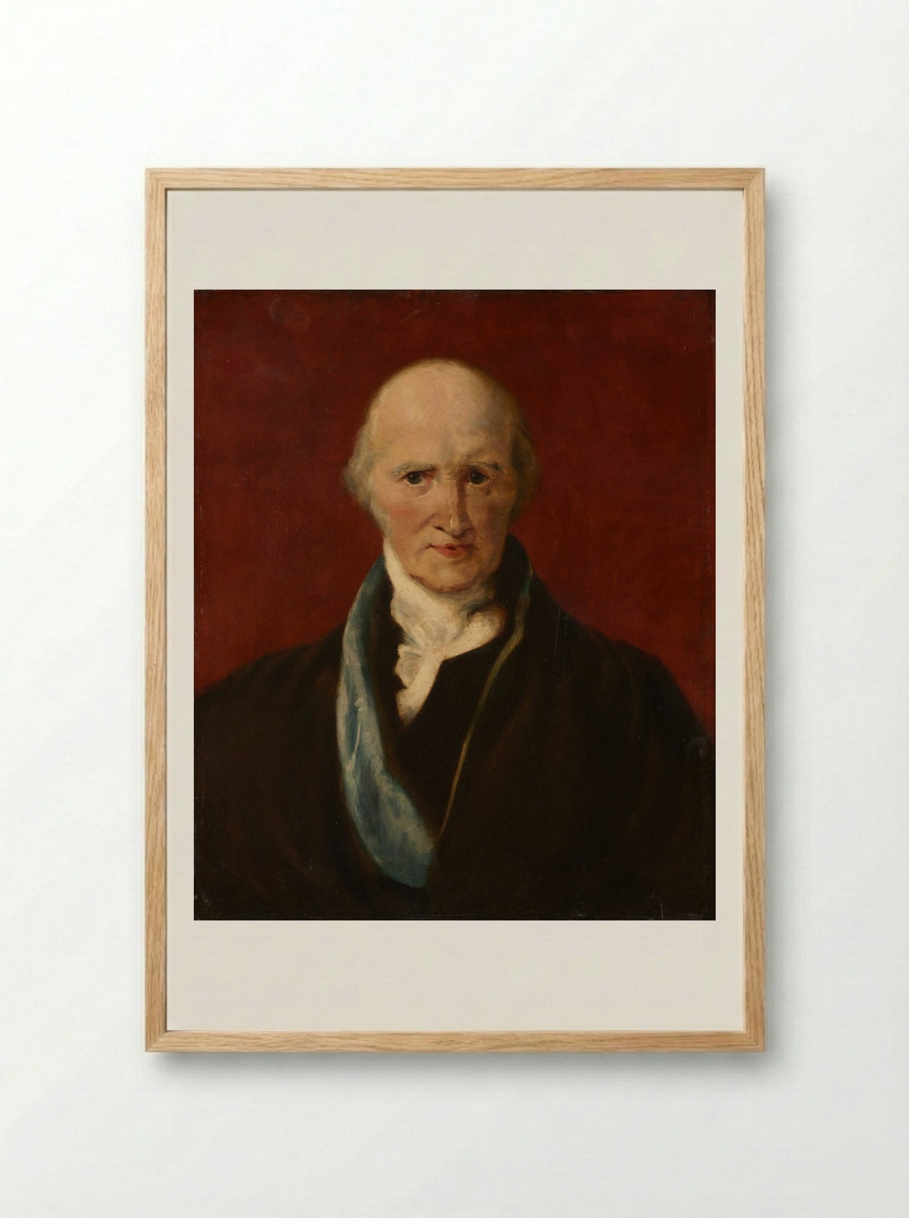 Portrait of Benjamin West - Thomas Lawrence - Framed Print Wood
