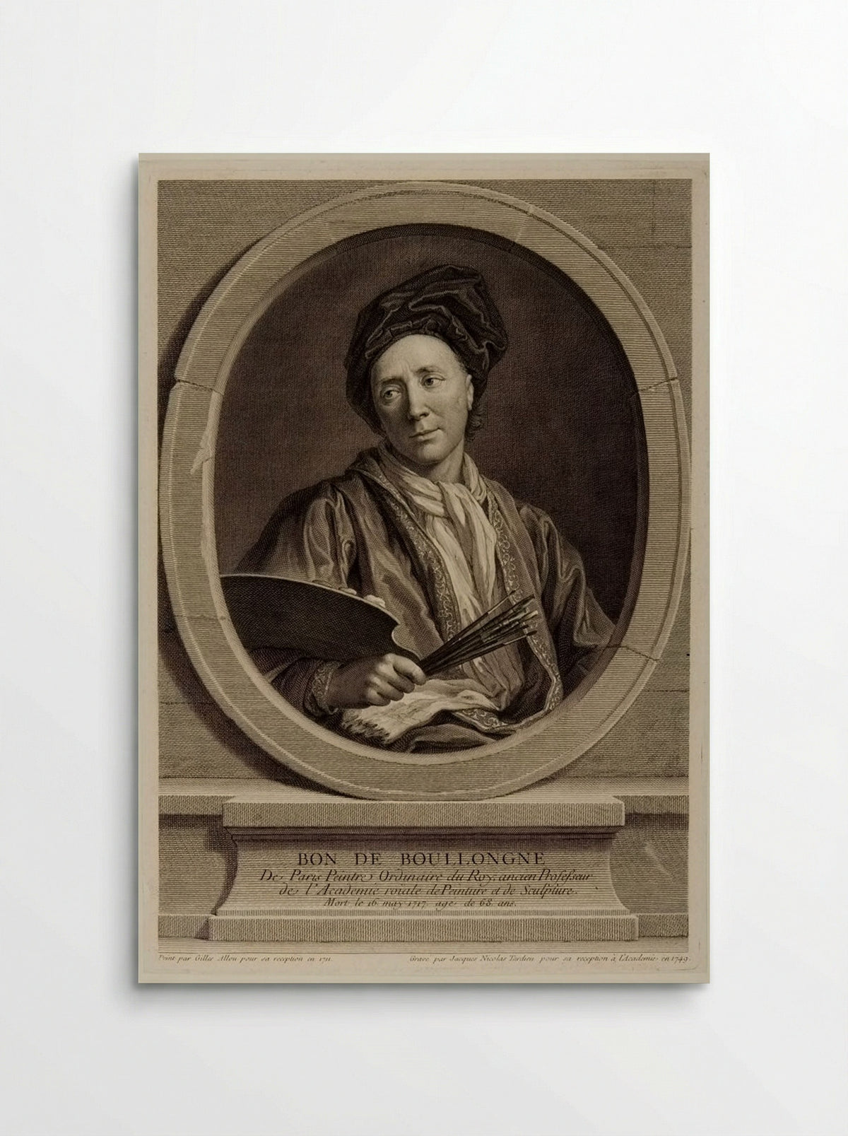 Portrait of Bon de Boullongne - Jacques Nicolas Tardieu - Poster