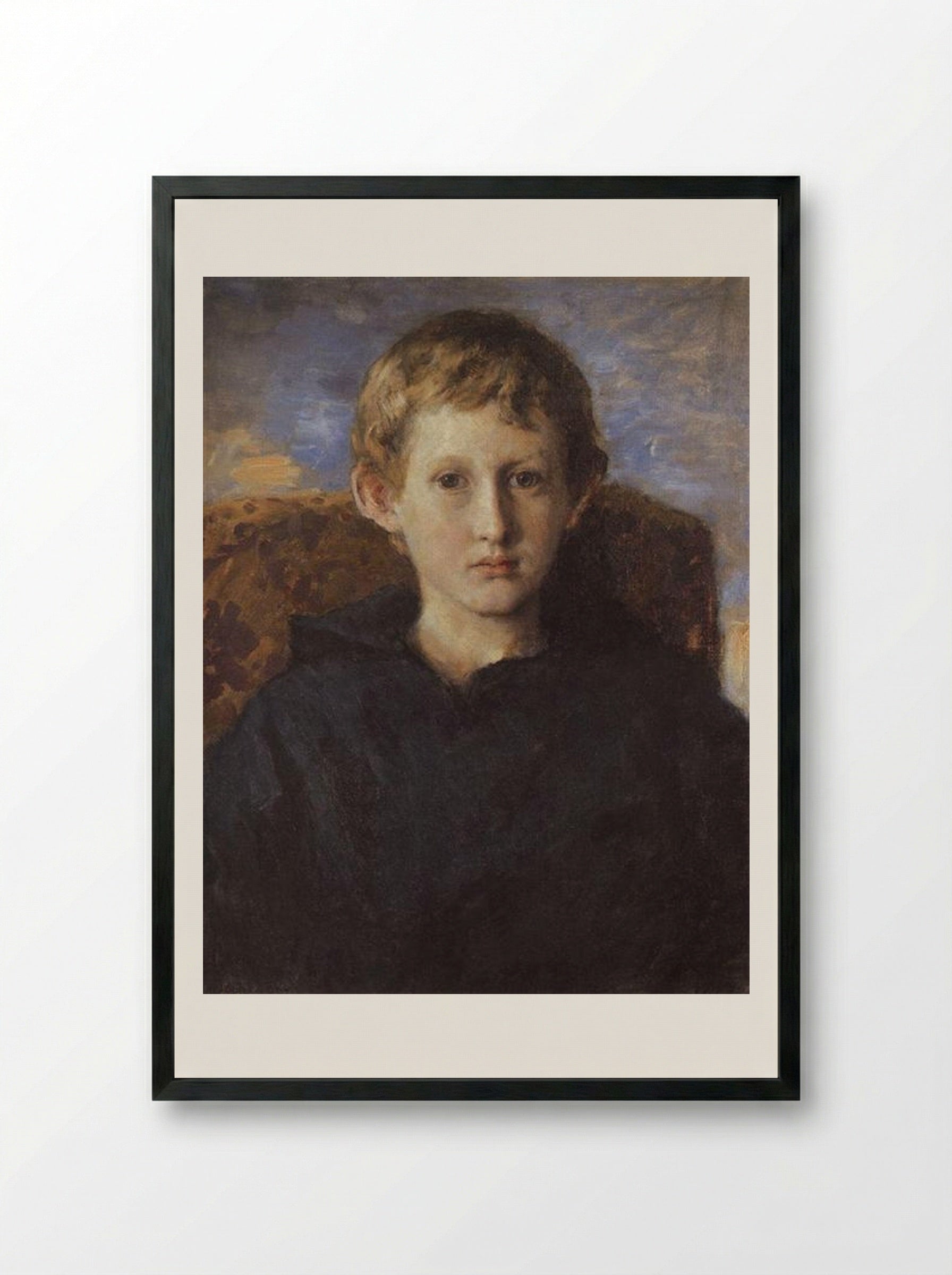 Portrait of Boris Vasnetsov - Viktor Vasnetsov - Framed Print Black