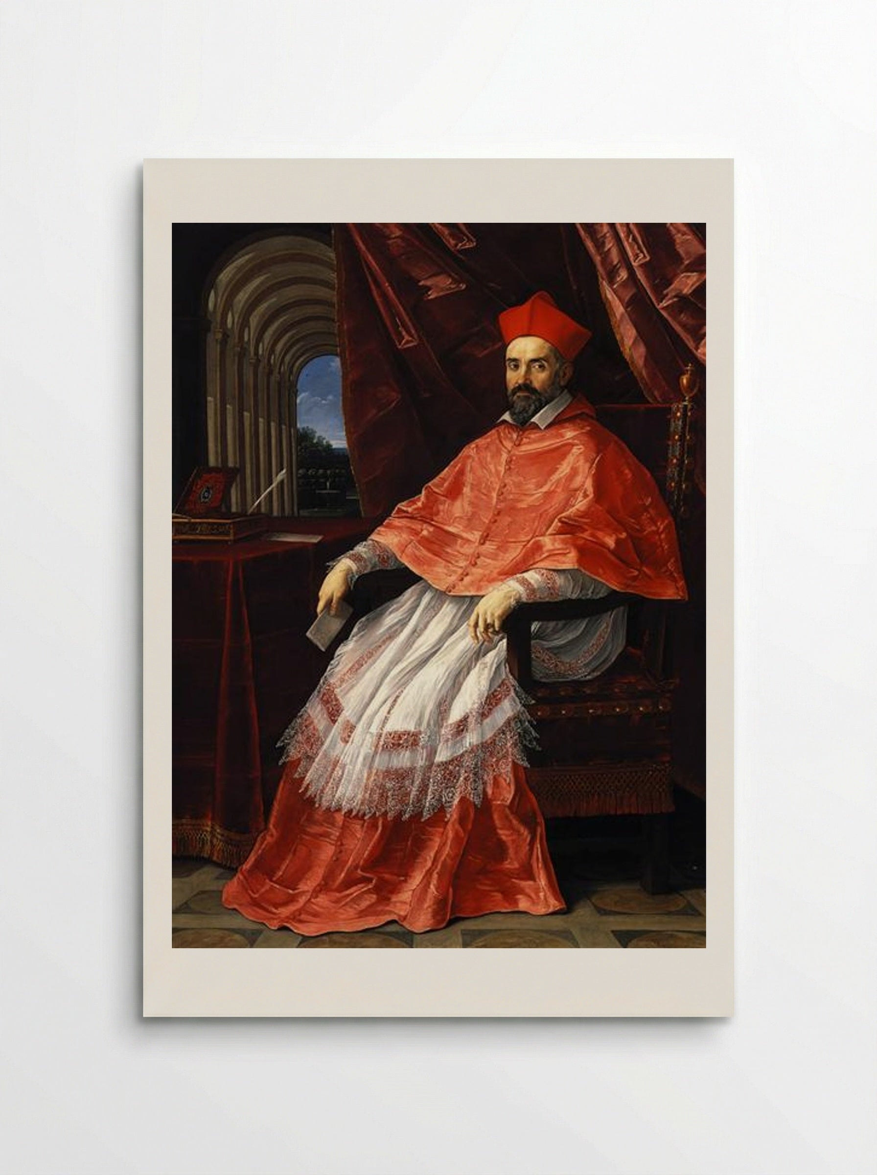 Portrait of Cardinal Roberto Ubaldini - Guido Reni - Poster