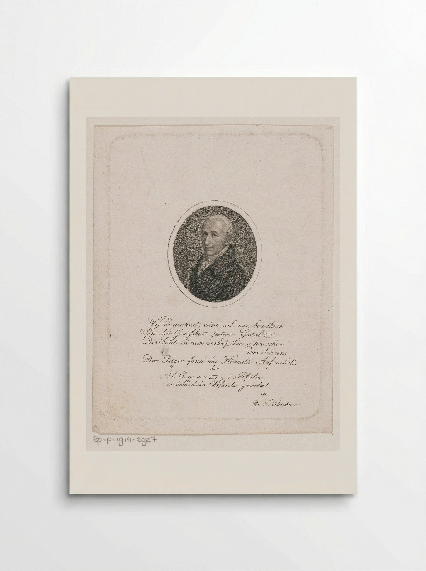 Portrait of Carl Philipp von Schwarzenberg - Friedrich Fleischmann - Poster
