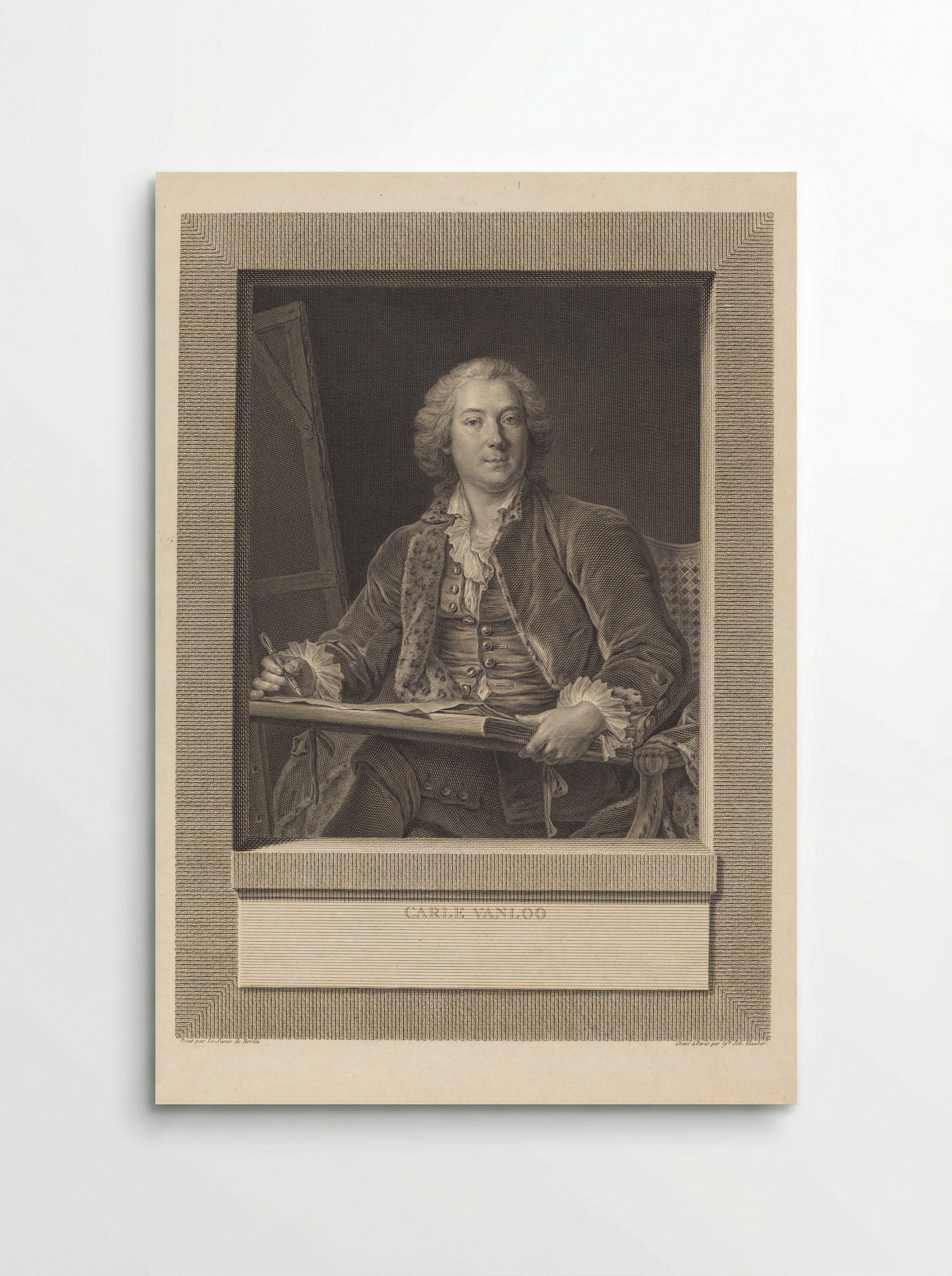 Portrait of Carle van Loo - Ignaz Sebastian Klauber - Poster