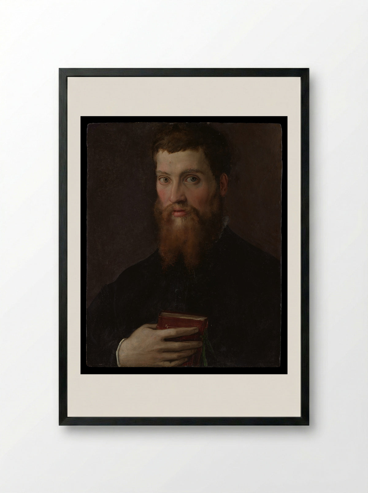 Portrait of Carlo Rimbotti - Francesco Salviati - Framed Print Black