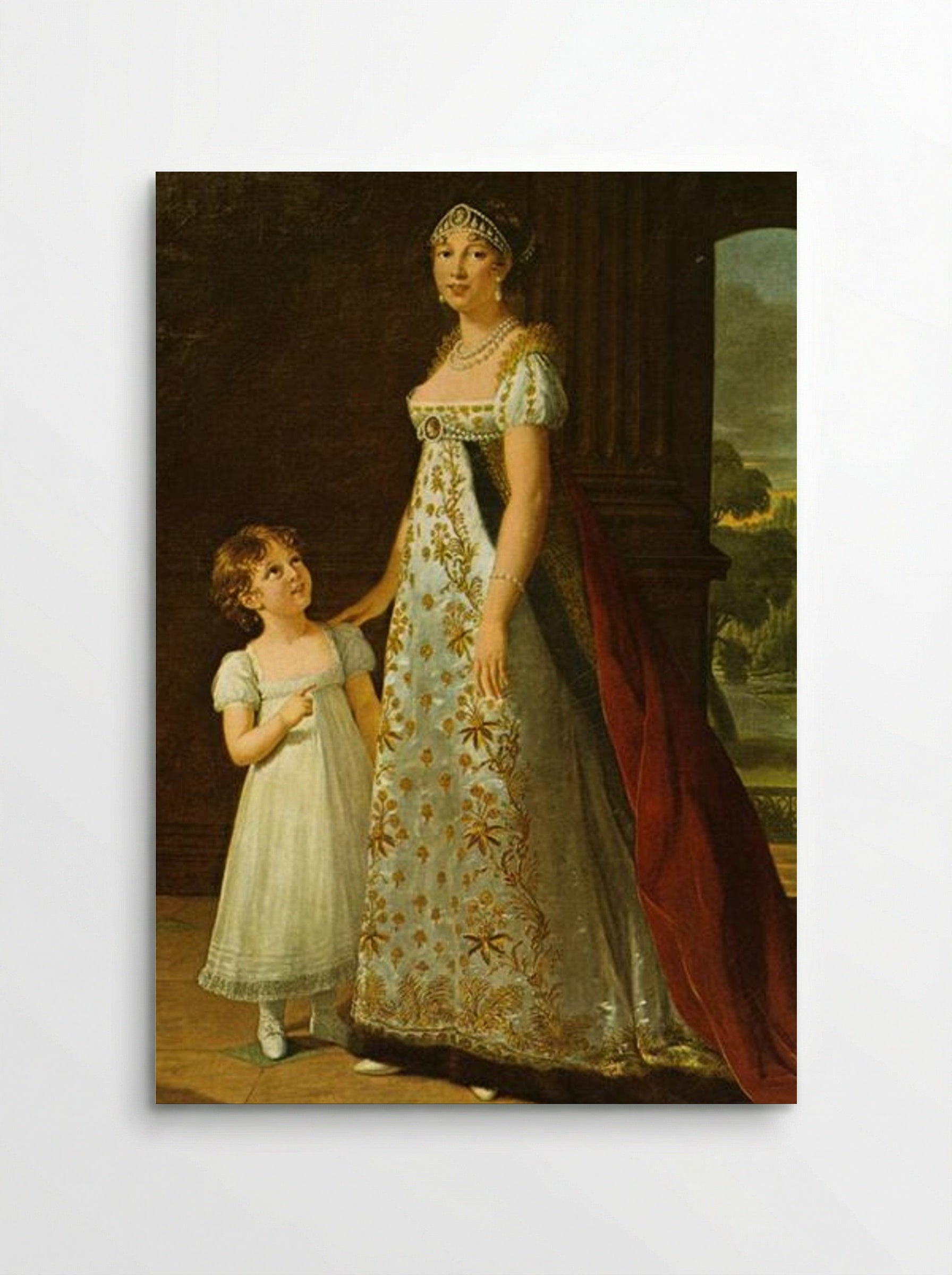 Portrait of Caroline Murat with her daughter, Letizia - Louise Elisabeth Vigée Le Brun - Poster