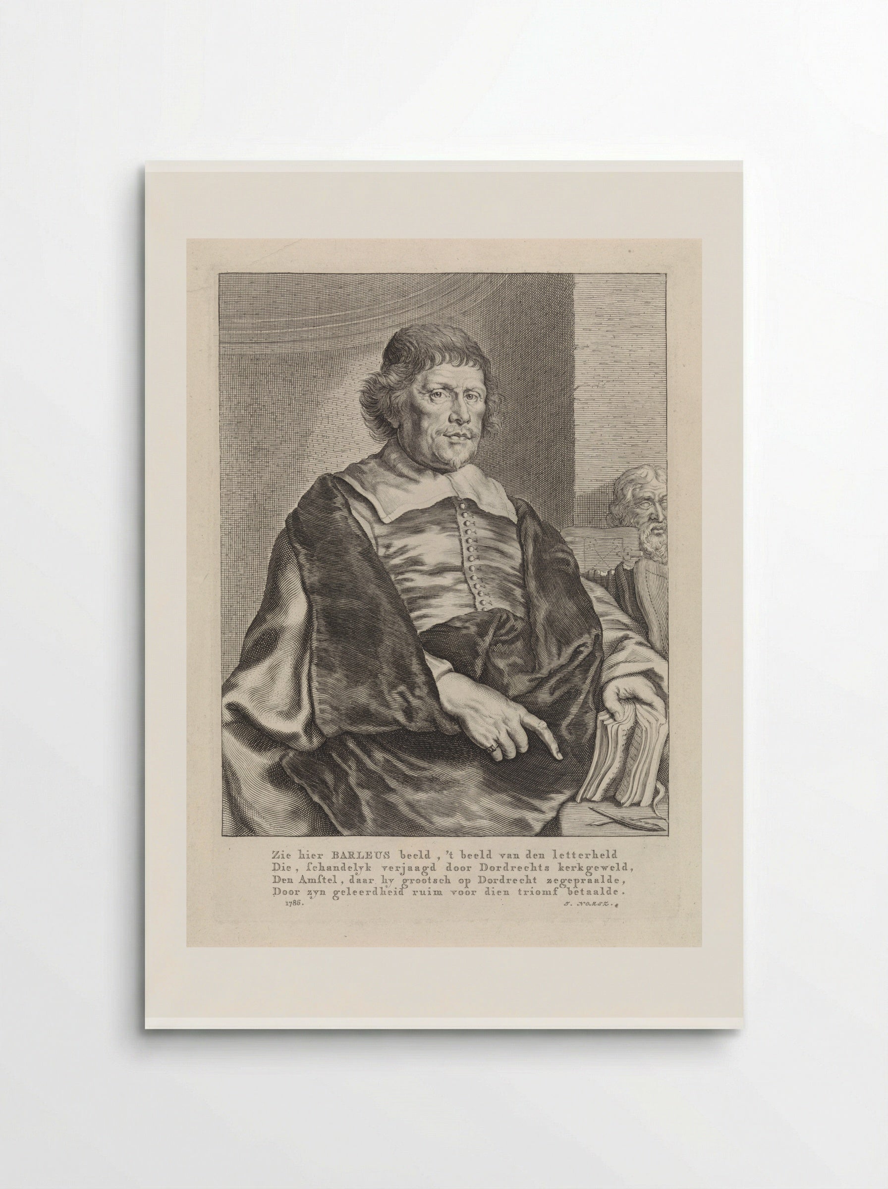 Portrait of Caspar van Baerle - Theodor Matham - Poster