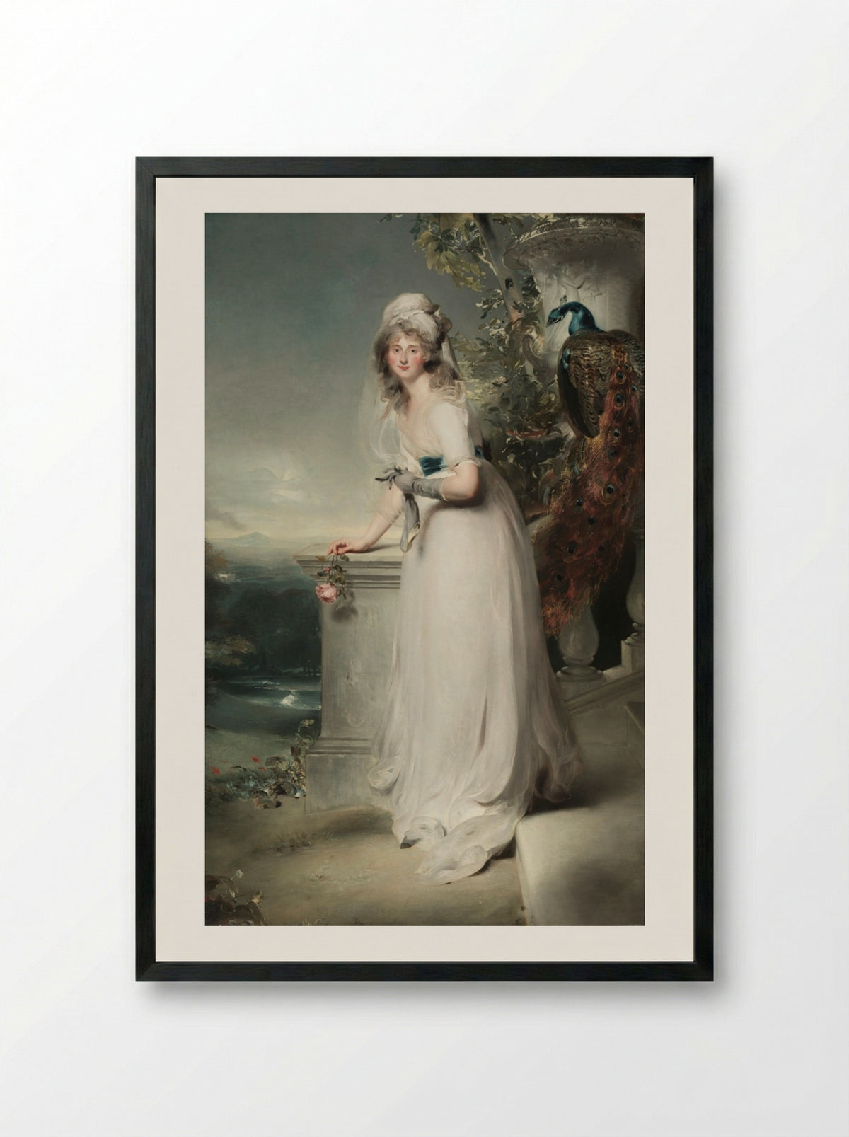Portrait of Catherine Grey, Lady Manners - Thomas Lawrence - Framed Print Black